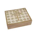 Beachcombers 11" Wood Carved Sand Dollar Box