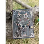 R K Handicrafts and Exporters Wolf Embossed Leather Journal
