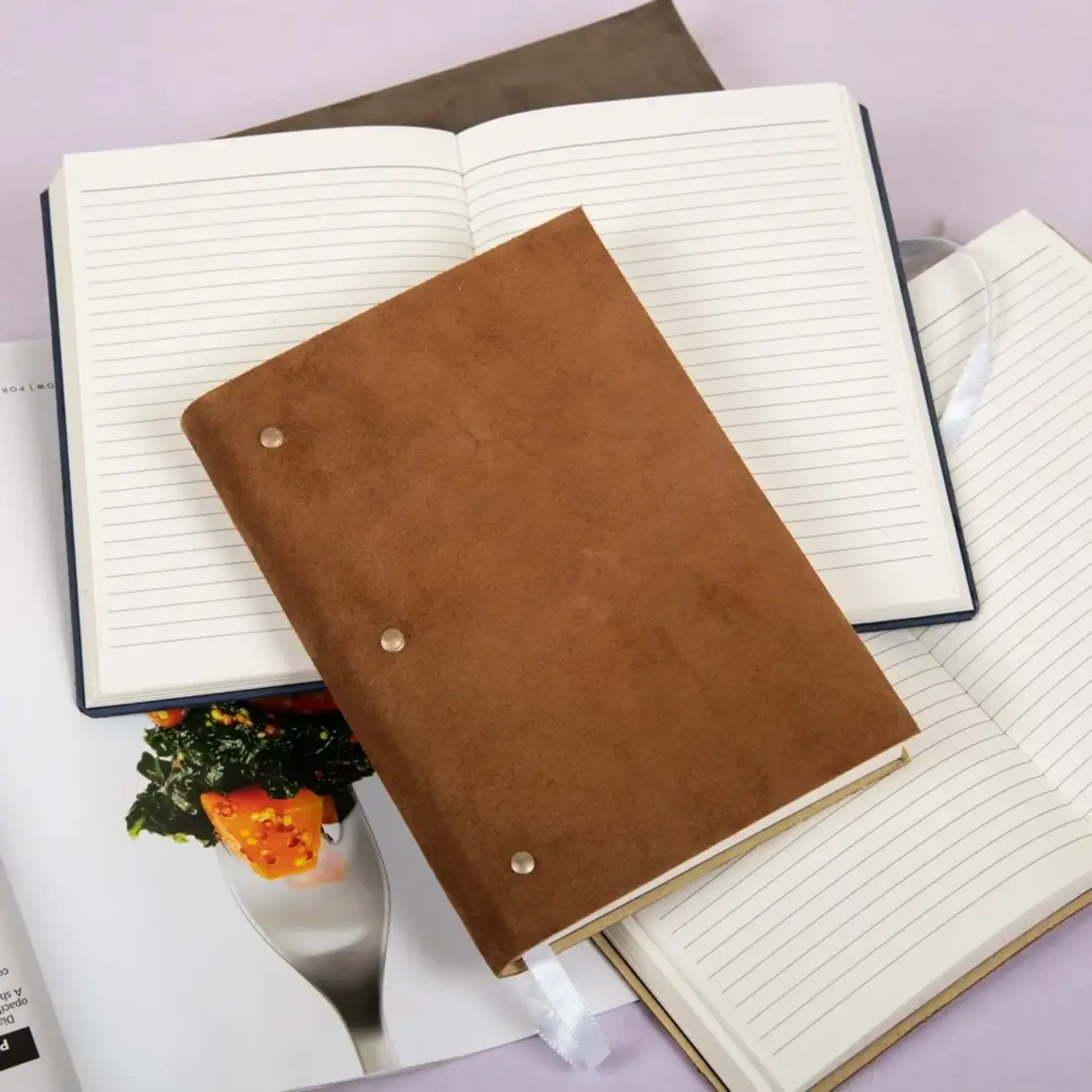 R K Handicrafts and Exporters Soft Cover Suede Leather Journal