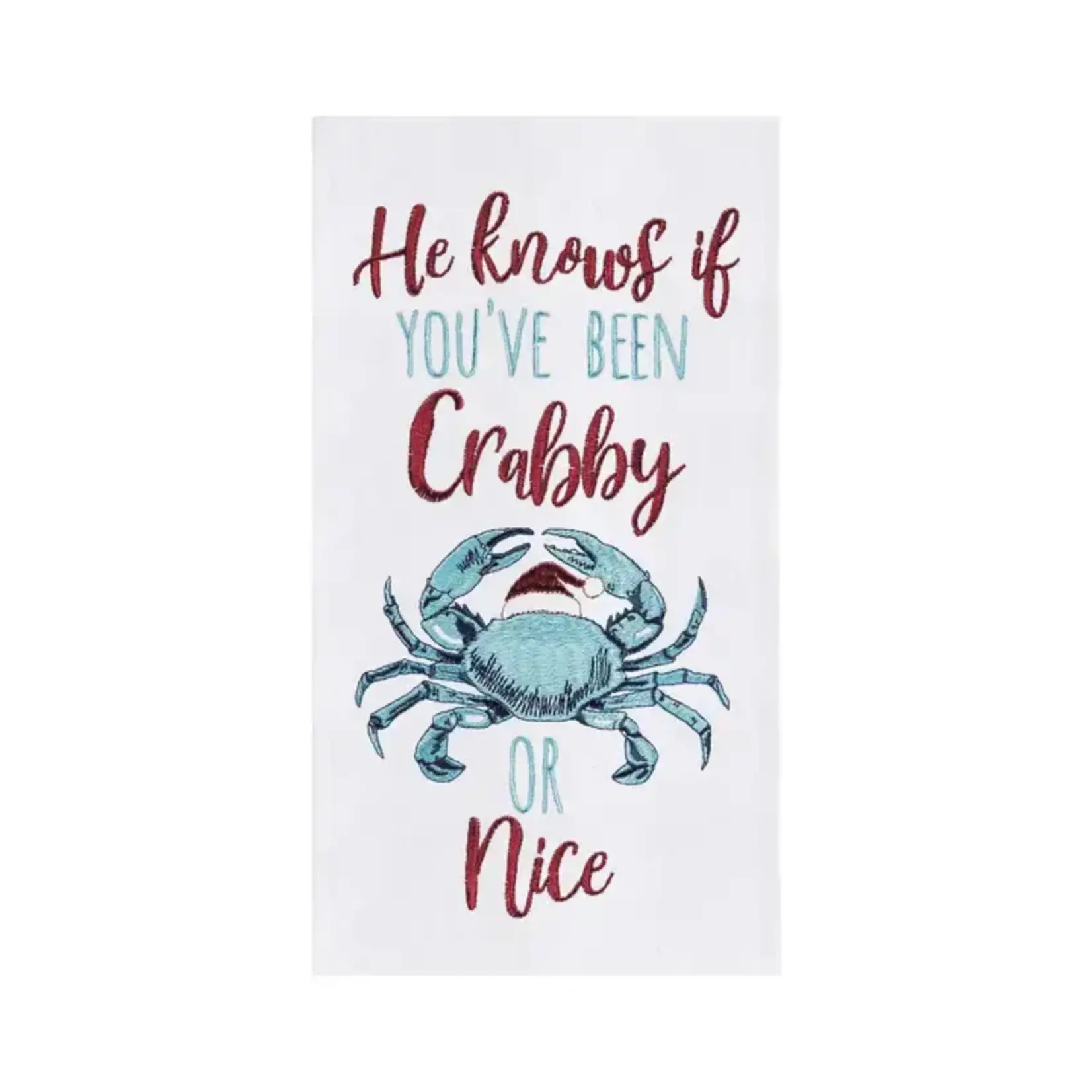 C&F Home Christmas Crabby or Nice Coastal Kitchen Towel