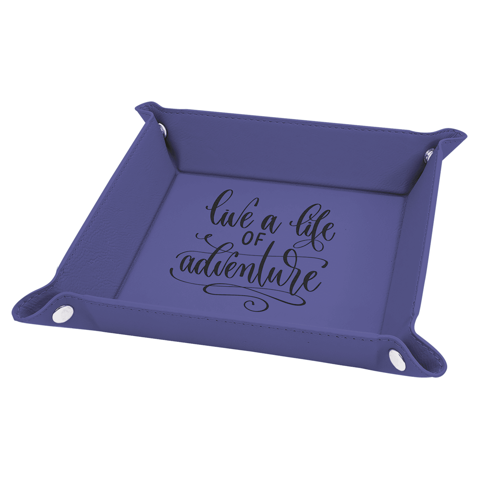 Prim In Proper Custom Engraved Snap-up Catch All Tray 6x6