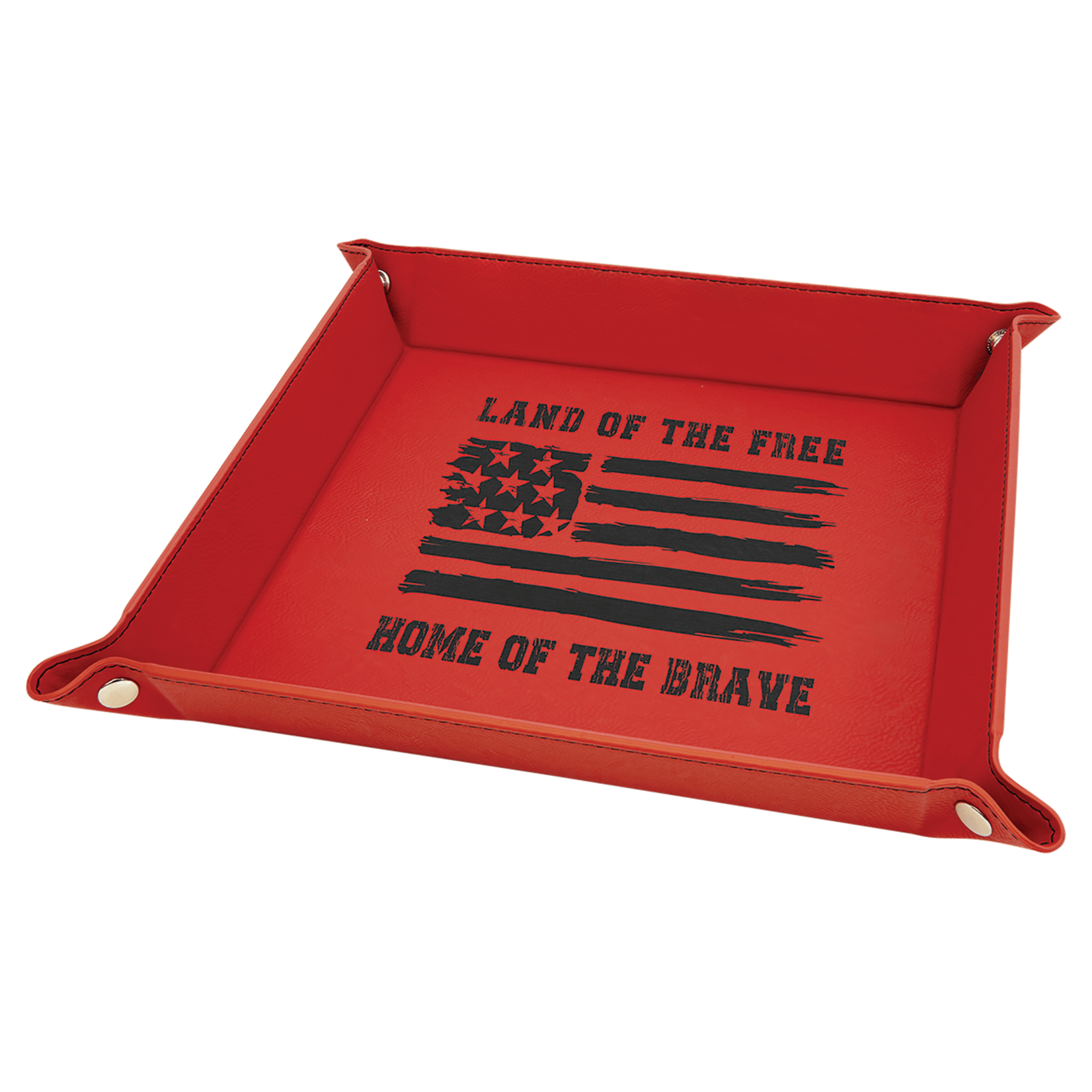 Prim In Proper Custom Engraved Catch All Tray 9x9