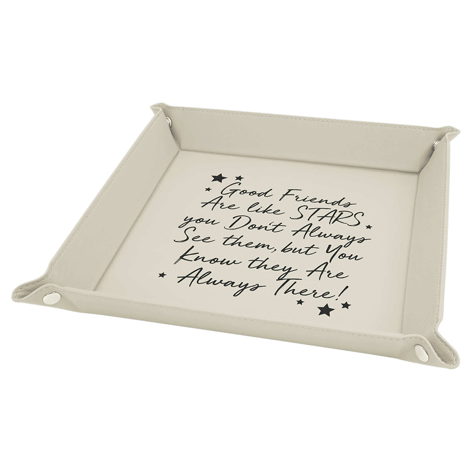 Prim In Proper Custom Engraved Catch All Tray 9x9