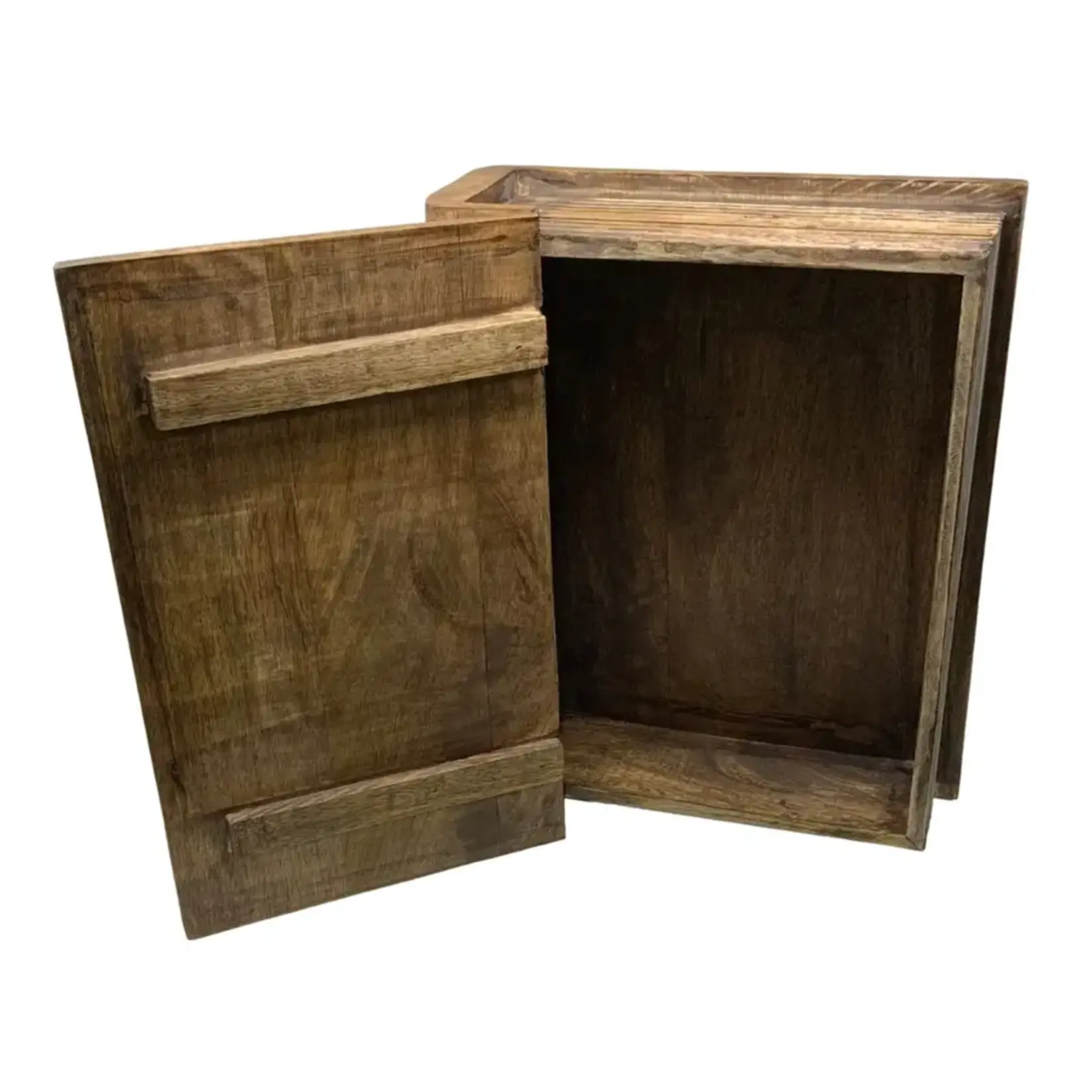 Wilco Home Hand-Carved Wooden Cross Book Box