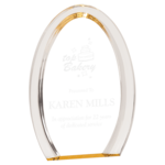Prim In Proper Gold Oval Halo Acrylic Award