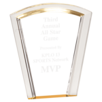 Prim In Proper Gold Fan Halo Acrylic Award
