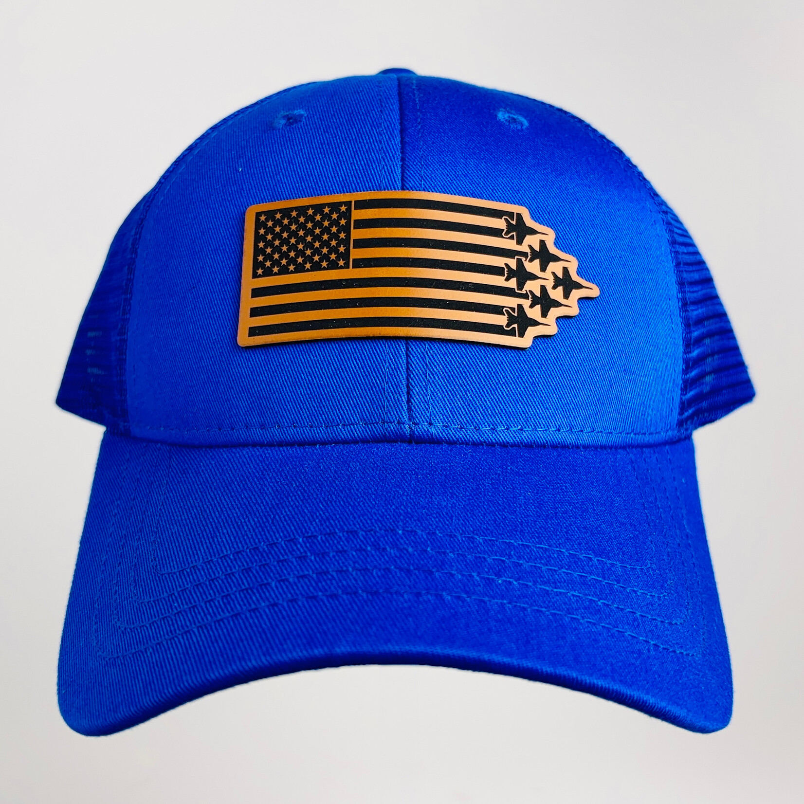 Prim In Proper Trucker Hat Cap US Flag Delta F-18 Jets