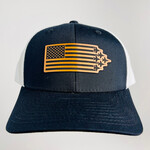 Prim In Proper Trucker Hat Cap w/ American Flag & Delta Jets
