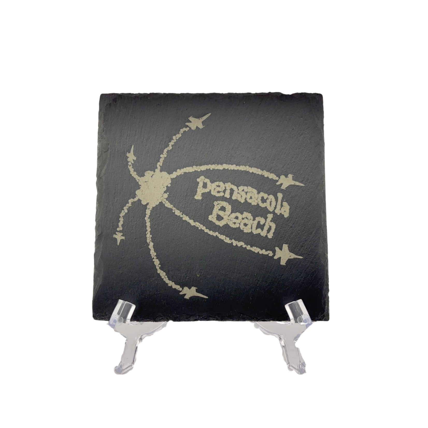Prim In Proper Penscola Beach Blue Angels Slate Coaster 5" Square
