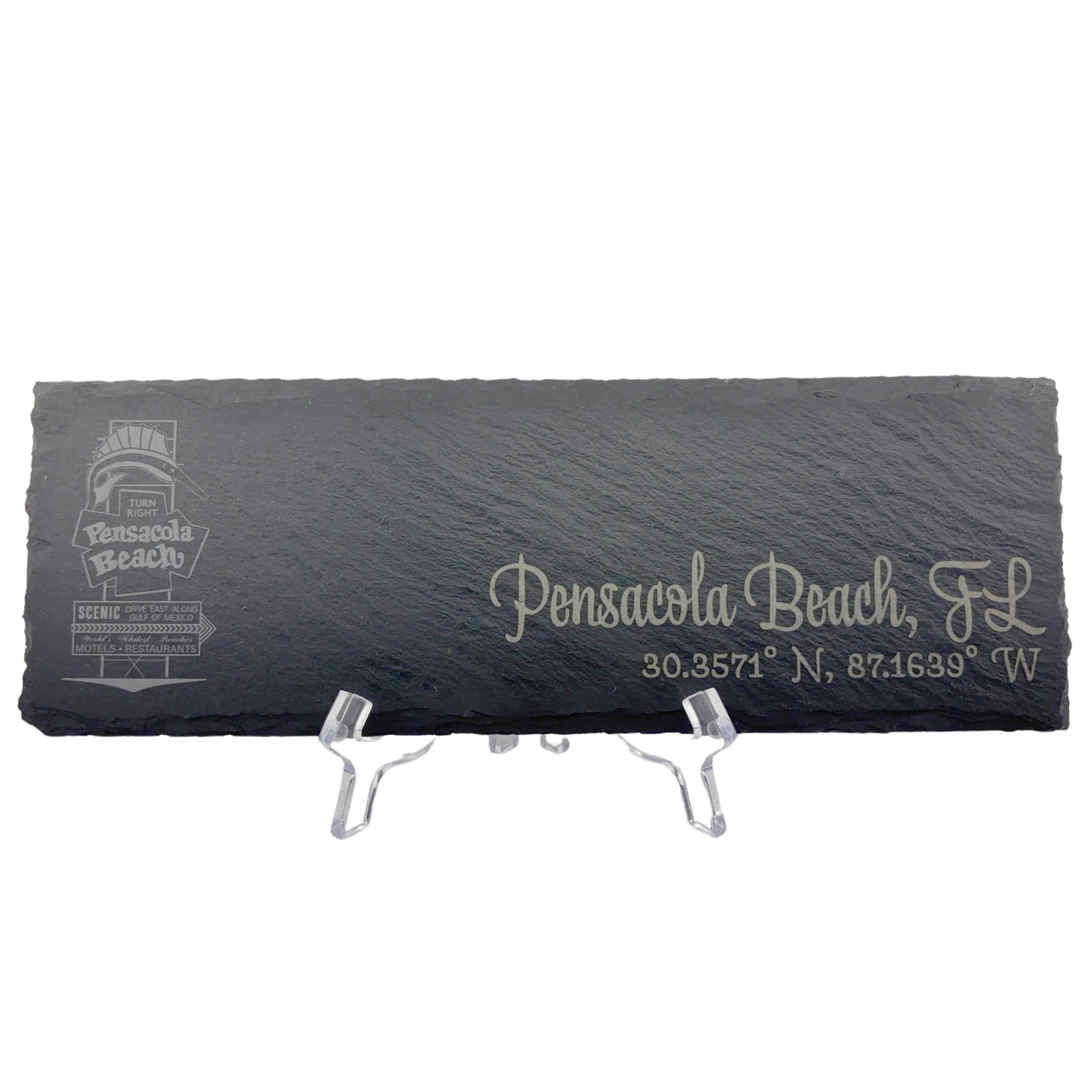 Prim In Proper Slate Tray - 11.5x4" -P'Cola Bch Coord