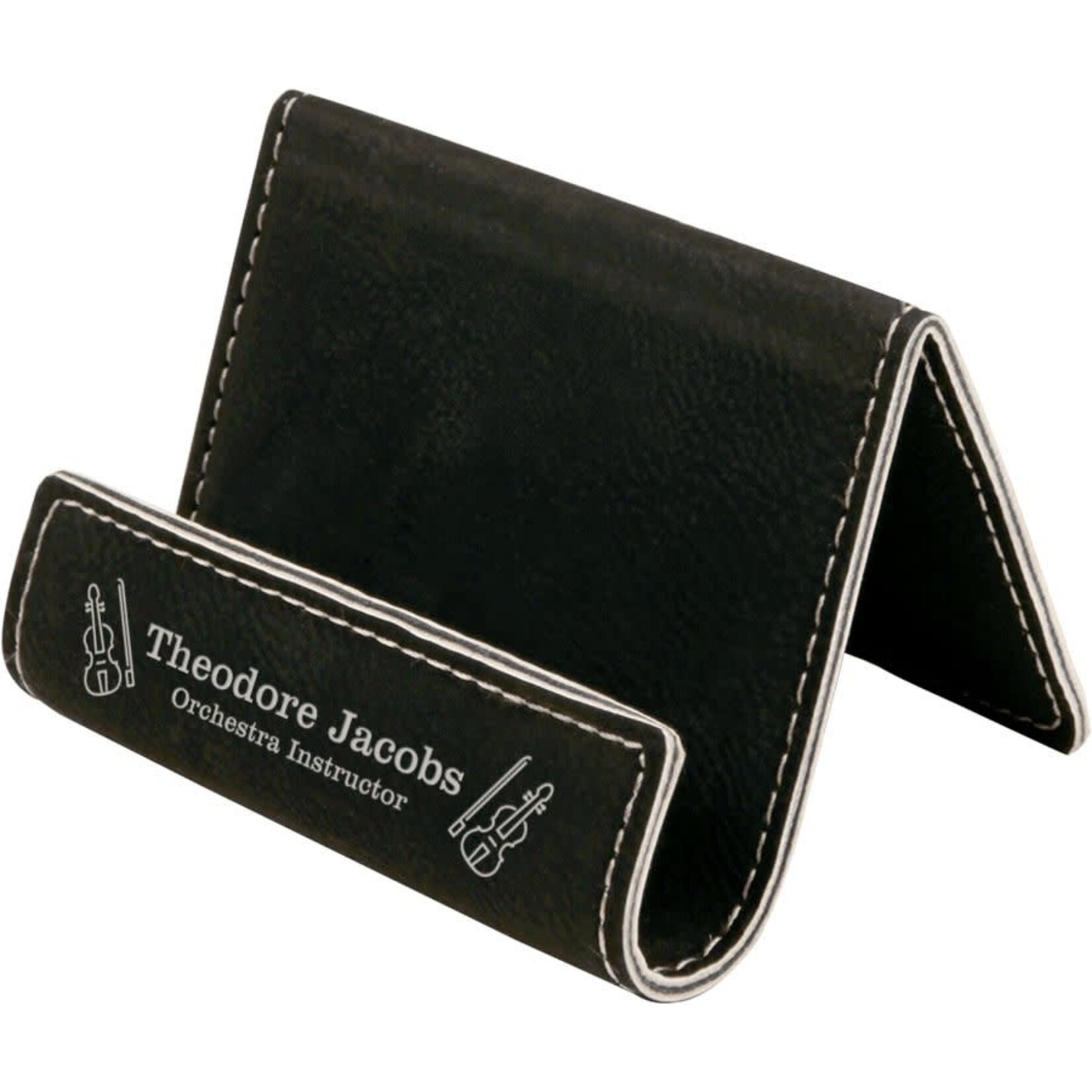 Prim In Proper Custom Engraved Card Picture Phone Holder Easel