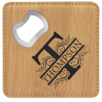 Prim In Proper Leatherette Bottle Opener Coaster