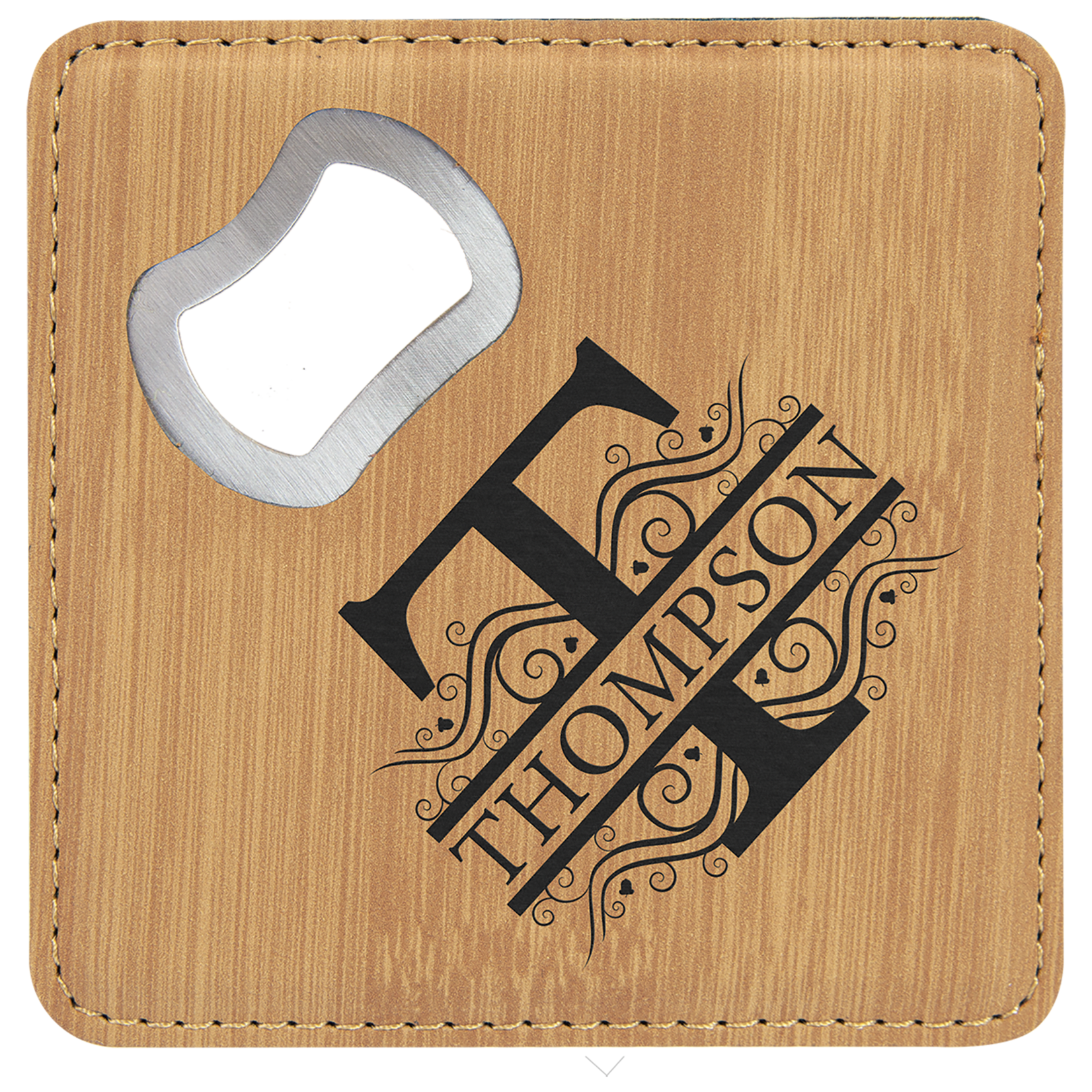 Prim In Proper Custom Engraved Bottle Opener Coaster