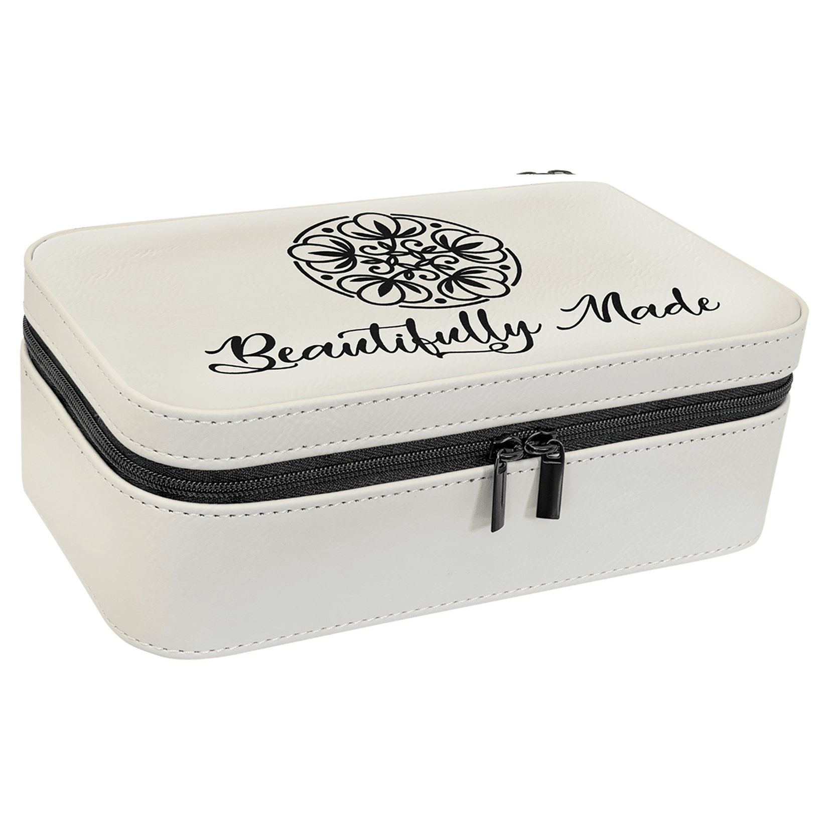 Prim In Proper Custom Engraved Leatherette Deluxe Jewelry Box