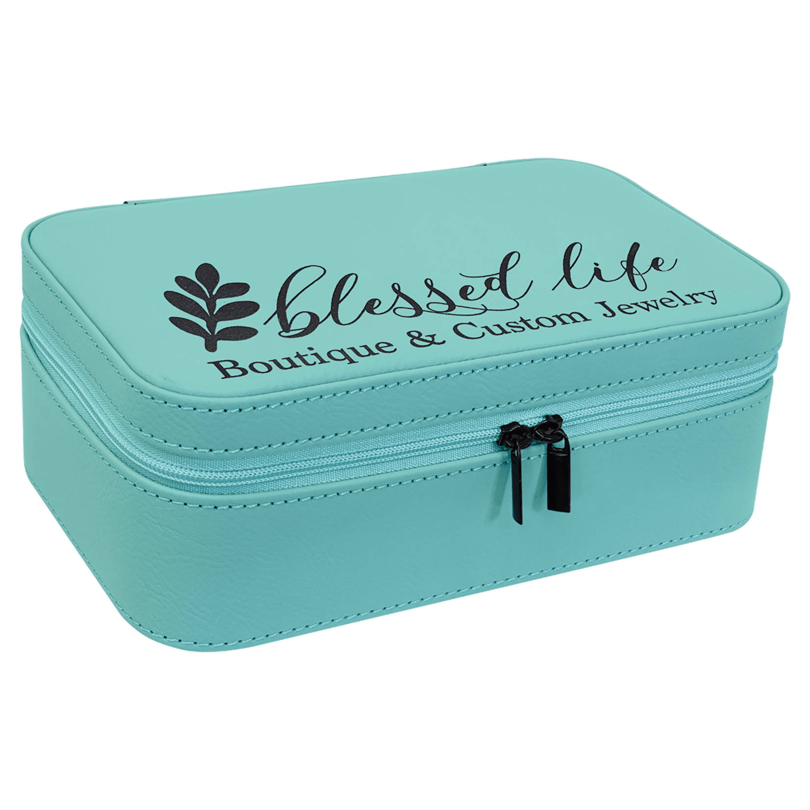 Prim In Proper Custom Engraved Leatherette Deluxe Jewelry Box
