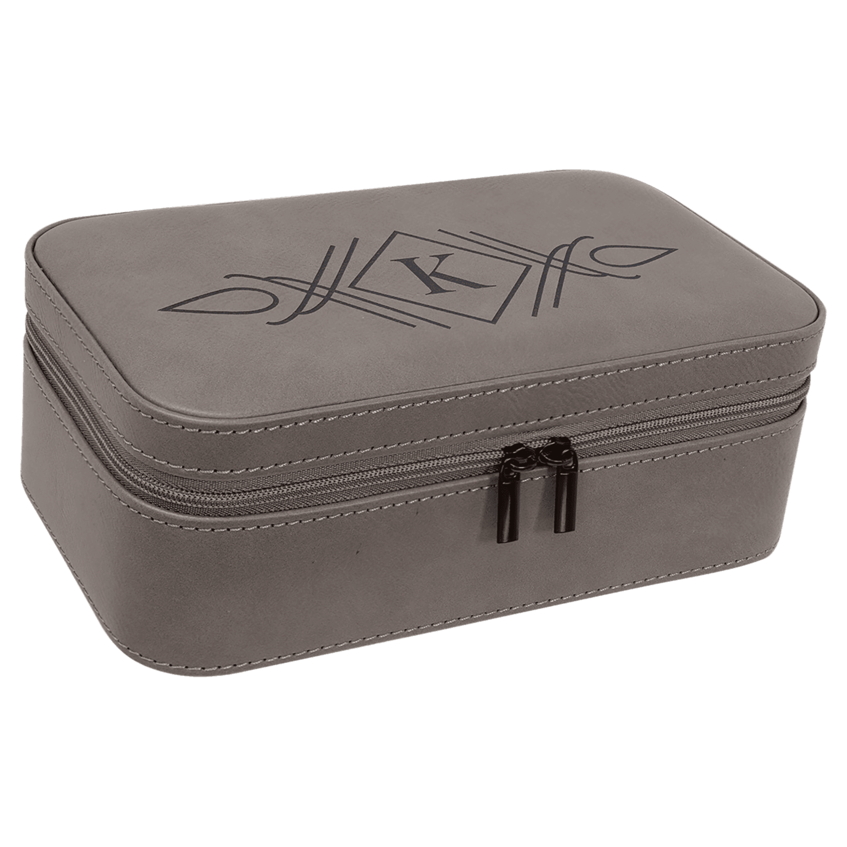 Prim In Proper Custom Engraved Leatherette Deluxe Jewelry Box