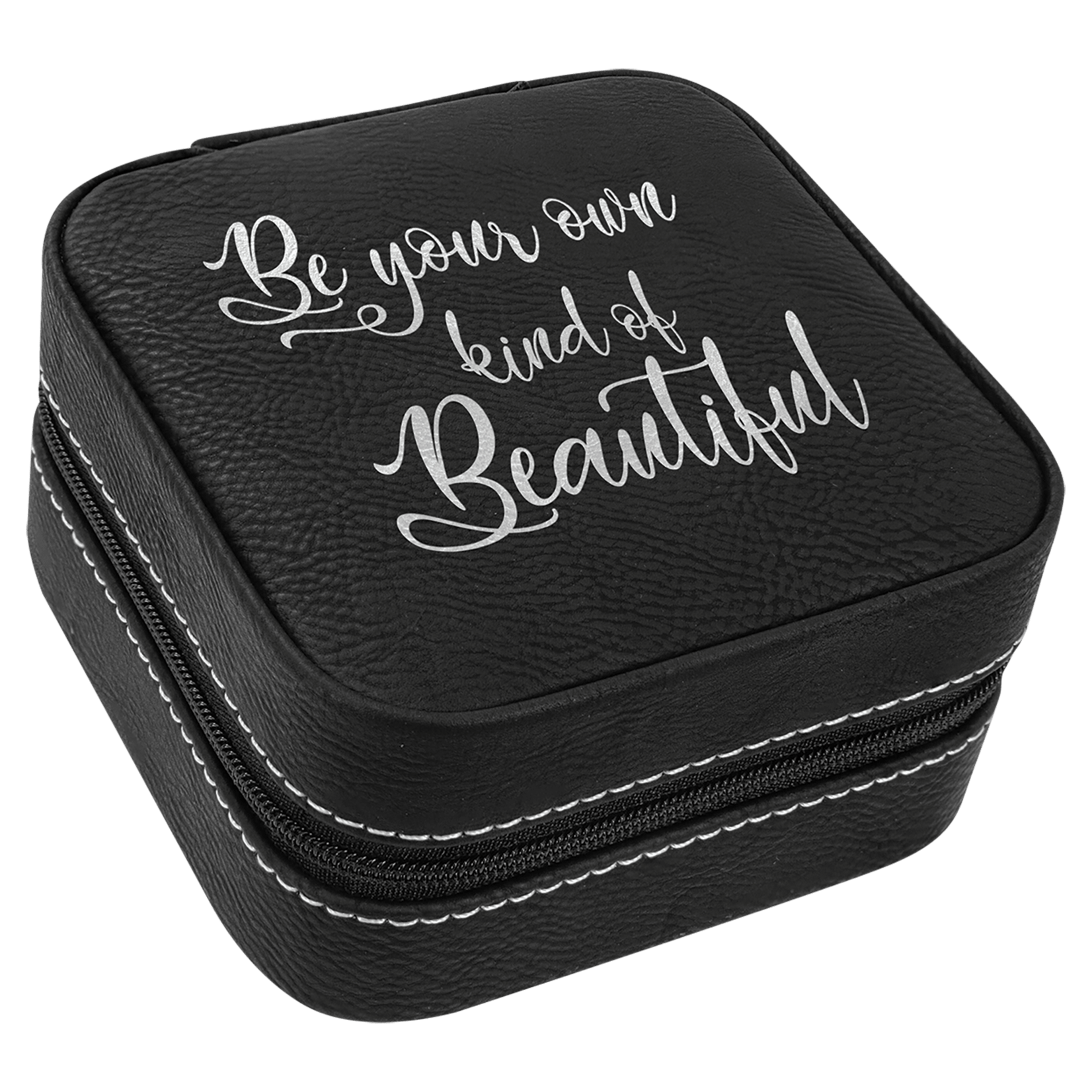 Prim In Proper Custom Engraved Leatherette Travel Jewelry Box