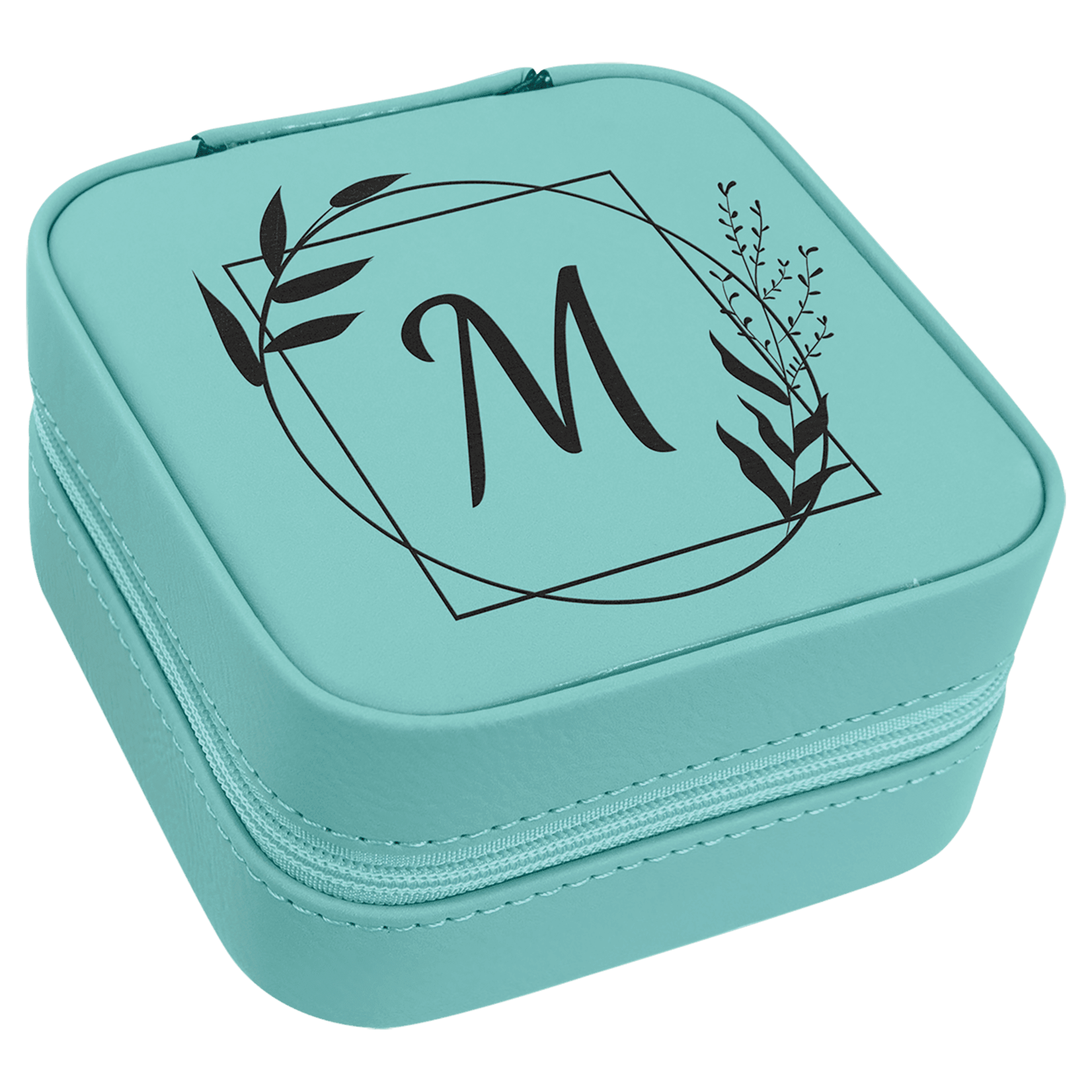 Prim In Proper Custom Engraved Leatherette Travel Jewelry Box