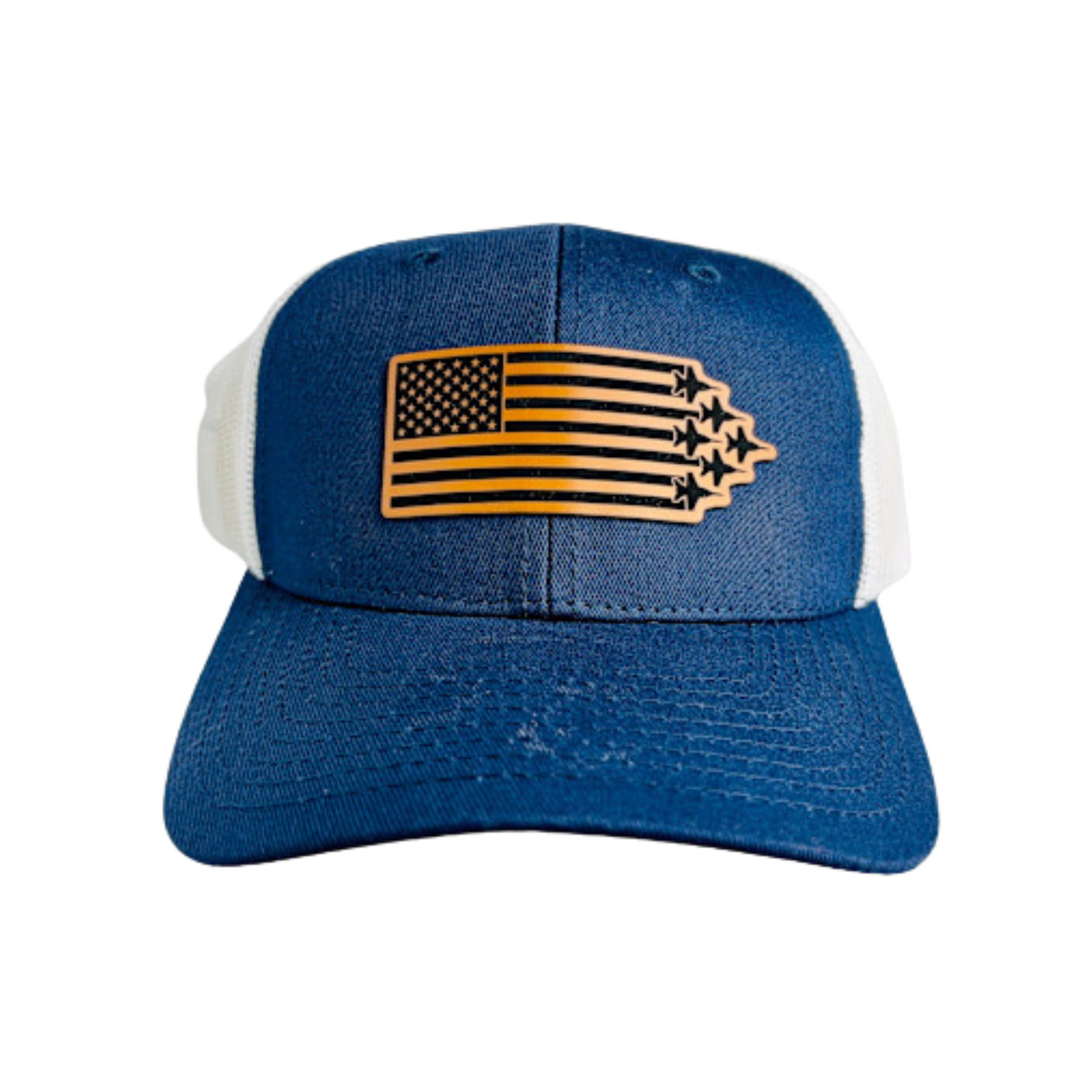 Prim In Proper Trucker Hat Cap US Flag Delta F-18 Jets