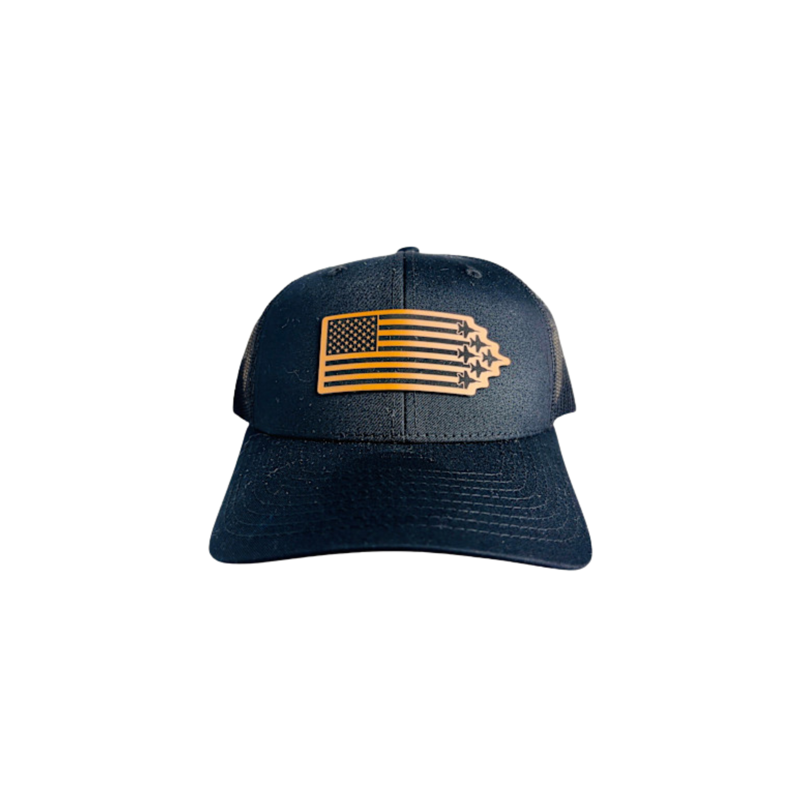 Prim In Proper Trucker Hat Cap US Flag Delta F-18 Jets