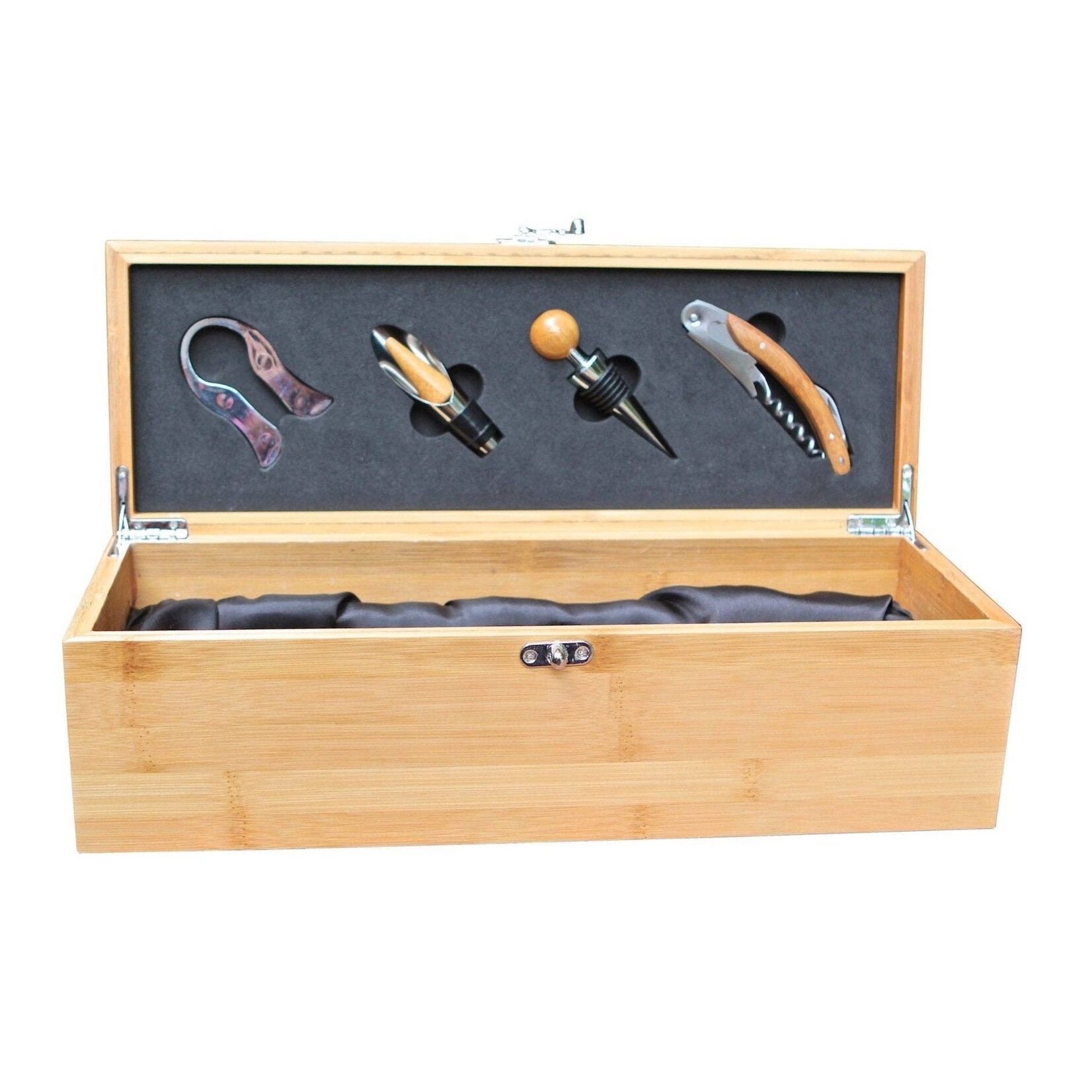 Prim In Proper Custom Engraved Bamboo Wine Bottle Gift Box w/Tool Set