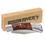 Bison River Wood Folding Knife w/ 3.5" Blade