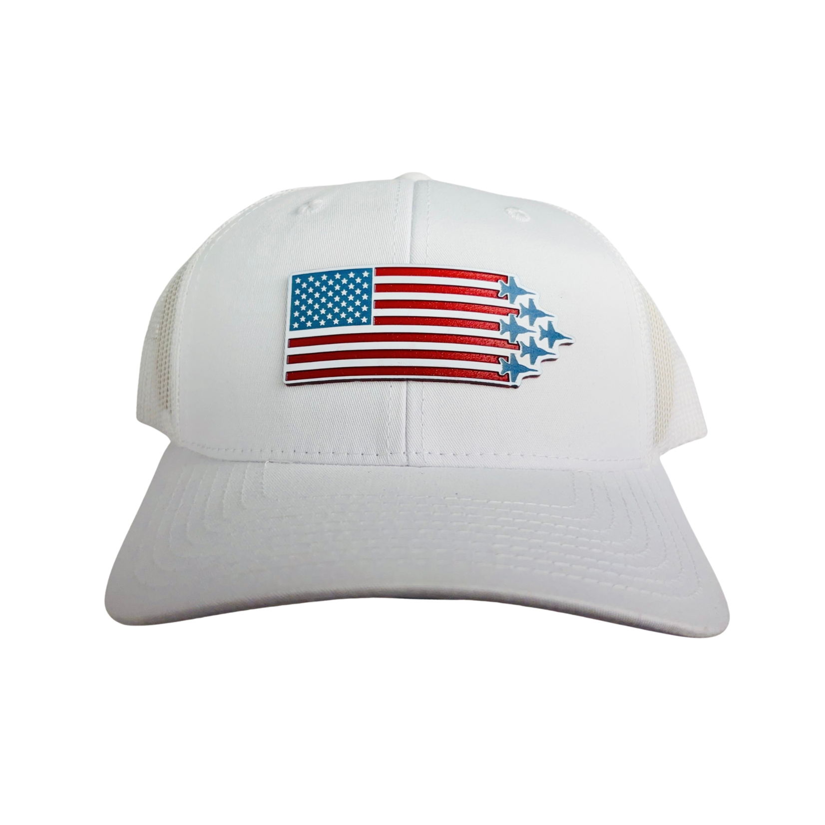 Prim In Proper Trucker Hat Cap Flag Delta Jets Tri RWB