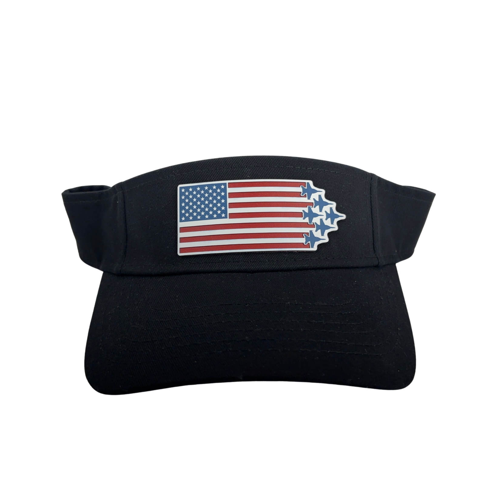 Prim In Proper Polo Sun Visor Hat Flag Delta Jets Tri RWB