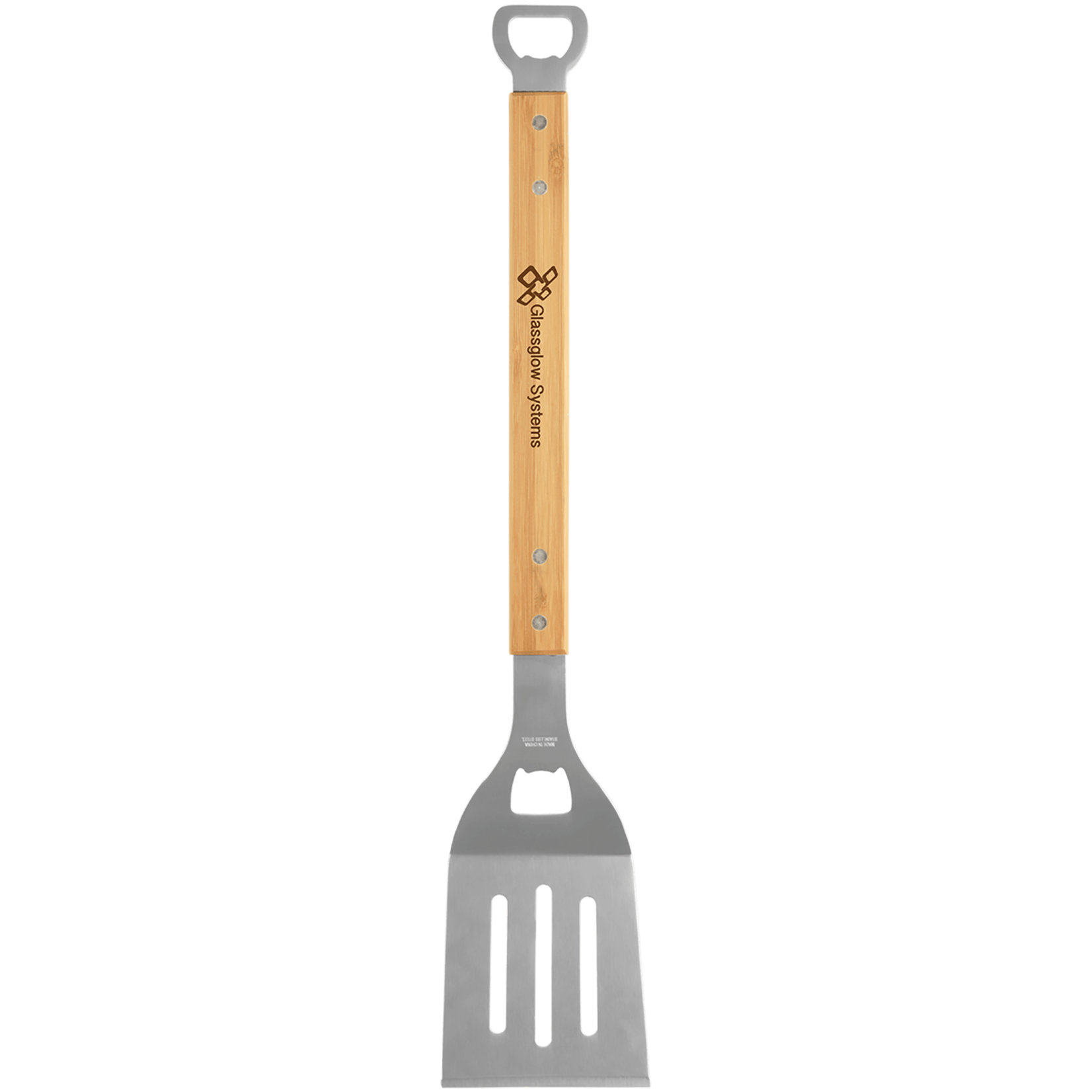 Prim In Proper Custom Engraved Bamboo BBQ Spatula w/ Bottle Opener