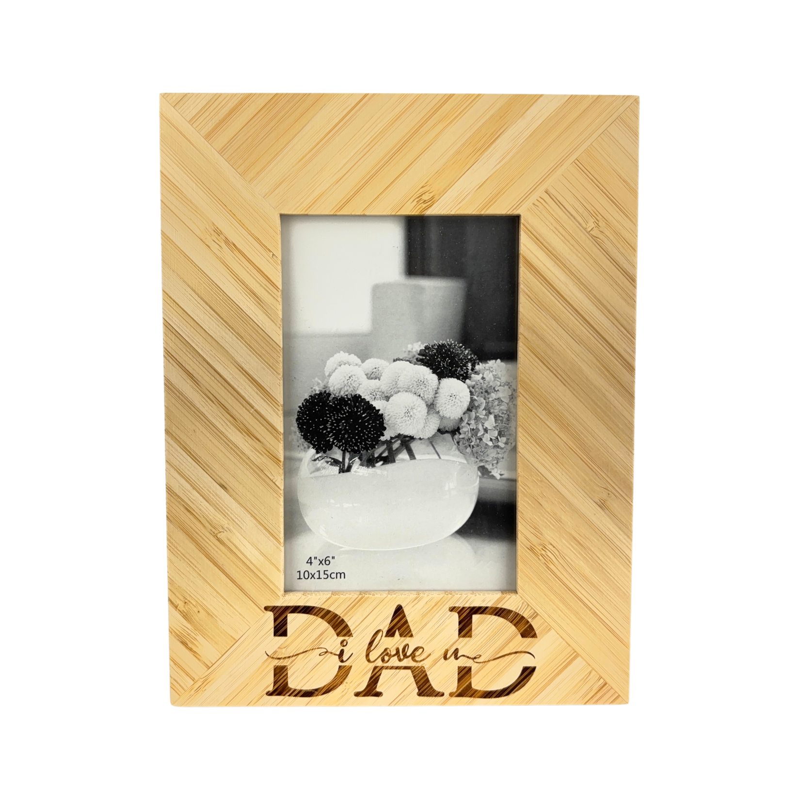 Prim In Proper Custom Engraved Bamboo Photo Frame 4x6"