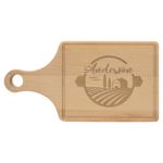 Prim In Proper Maple Cutting Board Paddle w/ Drip Ring 13.5x7"