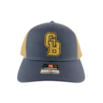 Richardson Trucker Hat Low-Pro 115 Cap Navy/Khaki-Gulf Breeze Gold Block