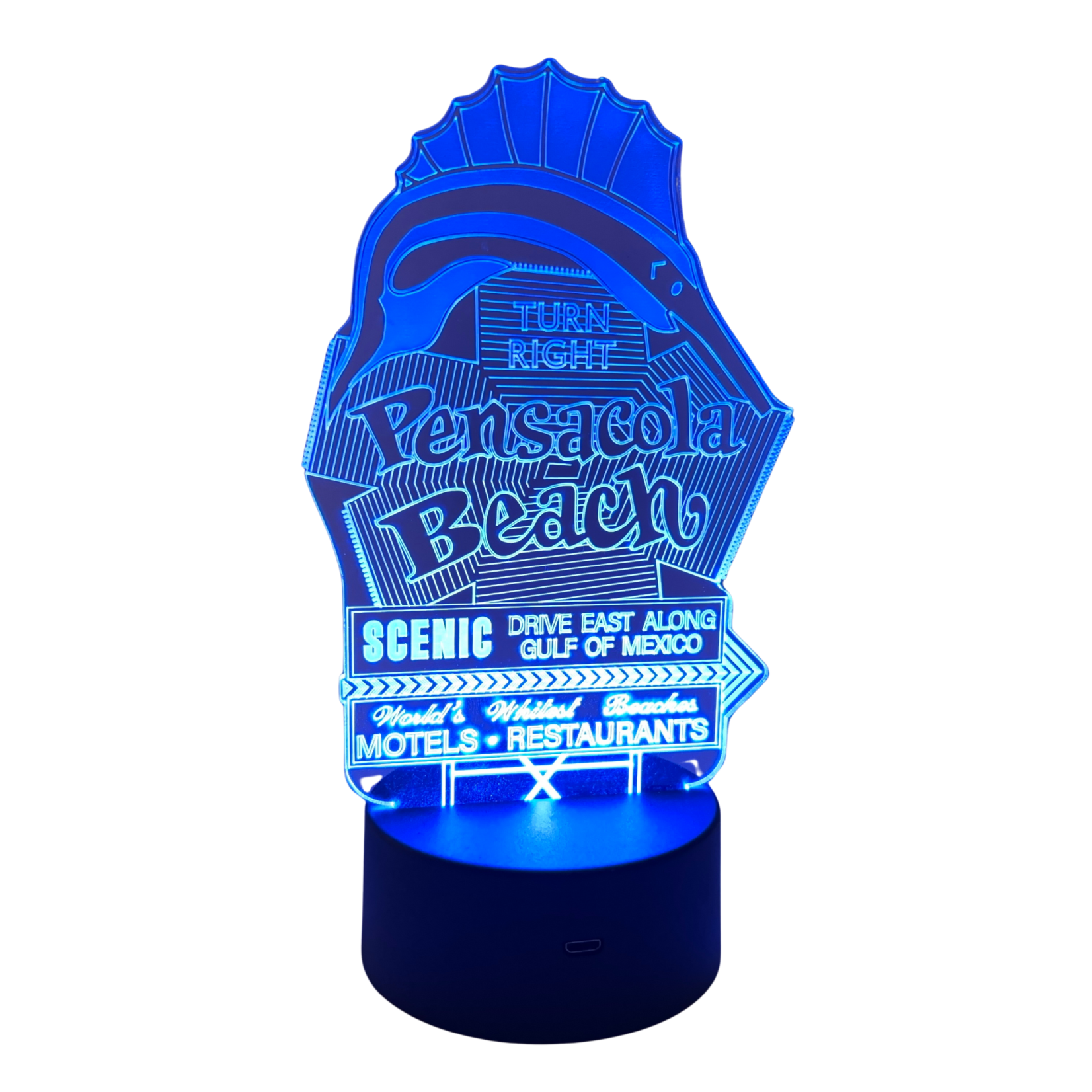 Prim In Proper LED Pensacola Beach Sign Top - 1/8" Acrylic