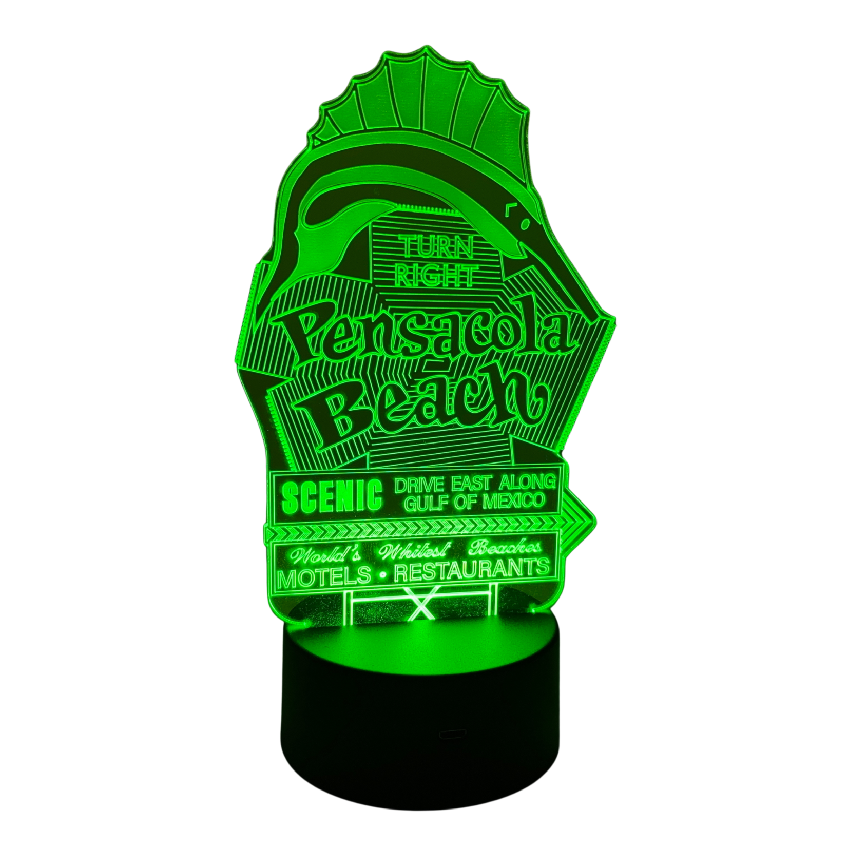 Prim In Proper LED Pensacola Beach Sign Top - 1/8" Acrylic