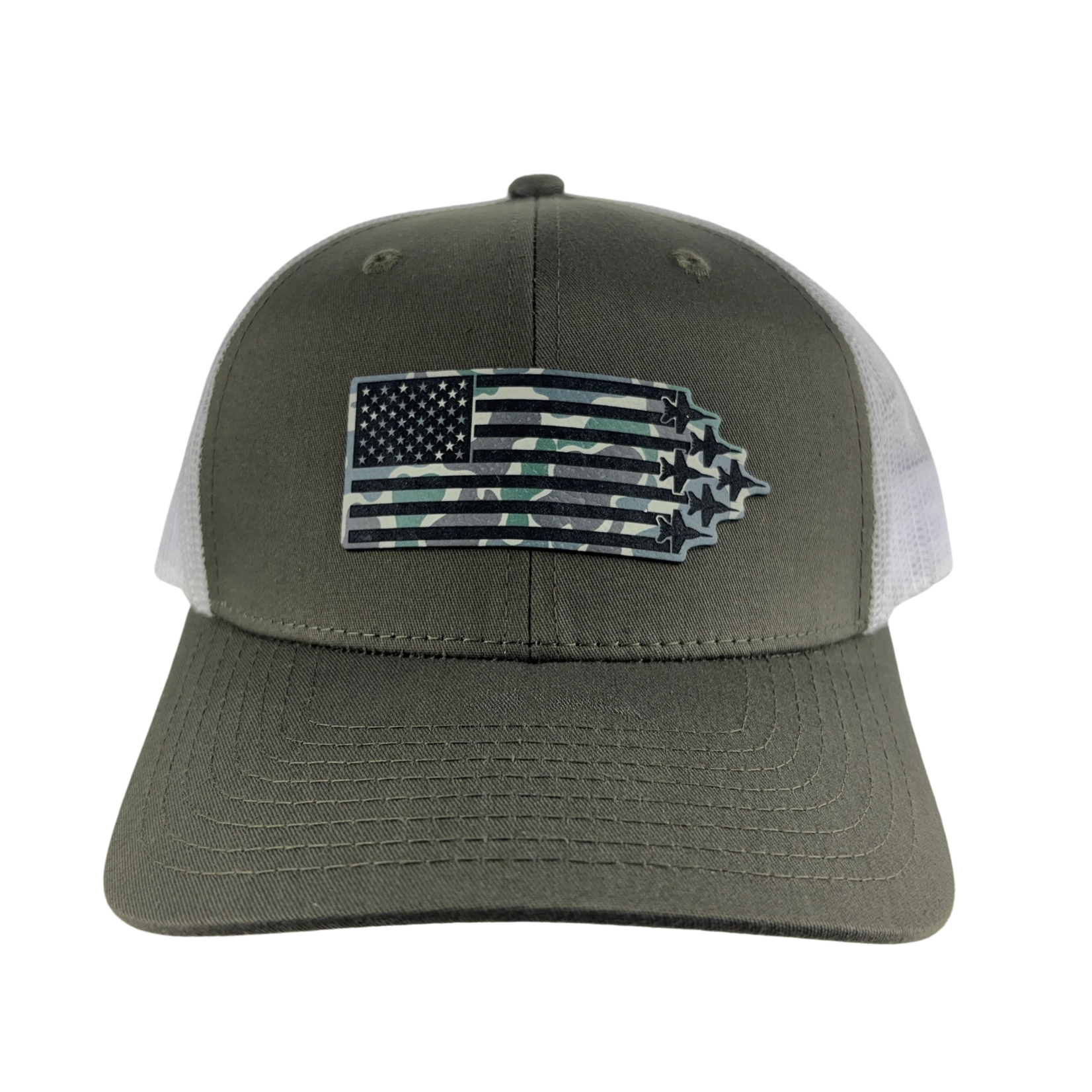 Prim In Proper Trucker Hat Cap Flag Delta Jets Low Tide Camo