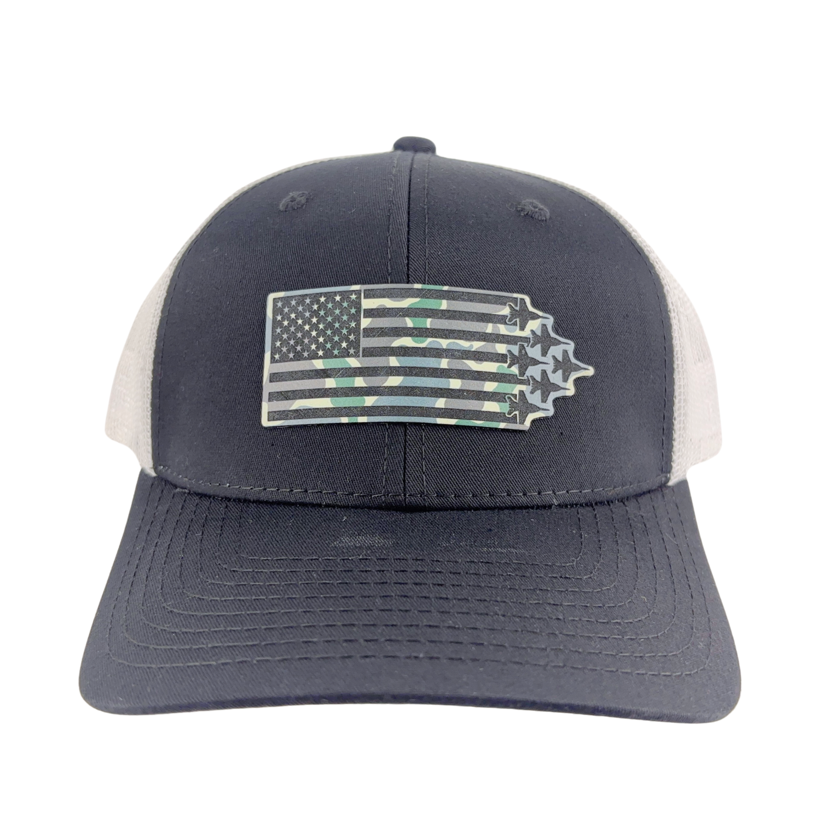 Prim In Proper Trucker Hat Cap Flag Delta Jets Low Tide Camo