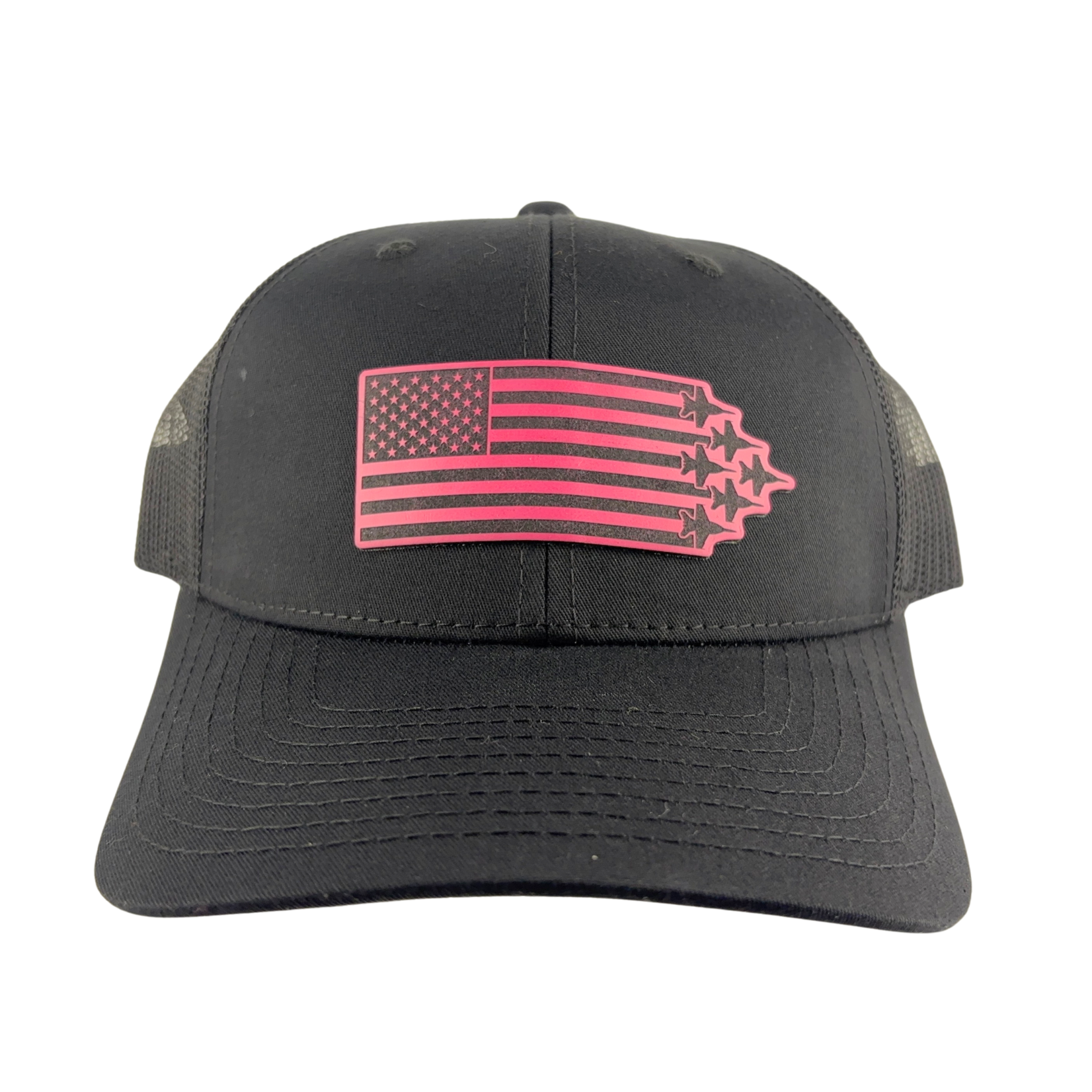 Prim In Proper Trucker Hat Cap Flag Delta Jets Malibu Pink