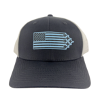 Prim In Proper Trucker Hat Cap Flag Delta Jets Sky Blue