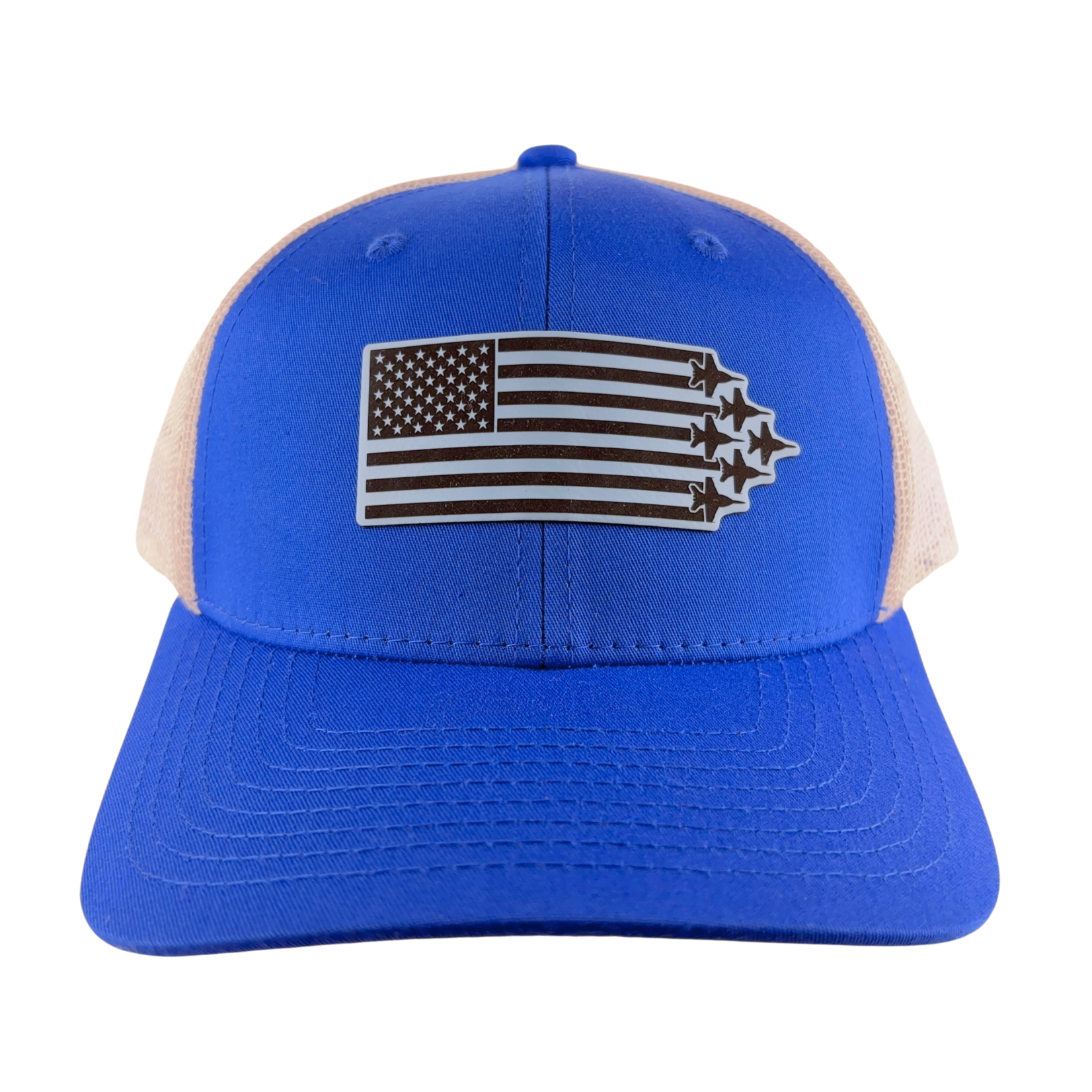 Prim In Proper Trucker Hat Cap Flag Delta Jets Sky Blue