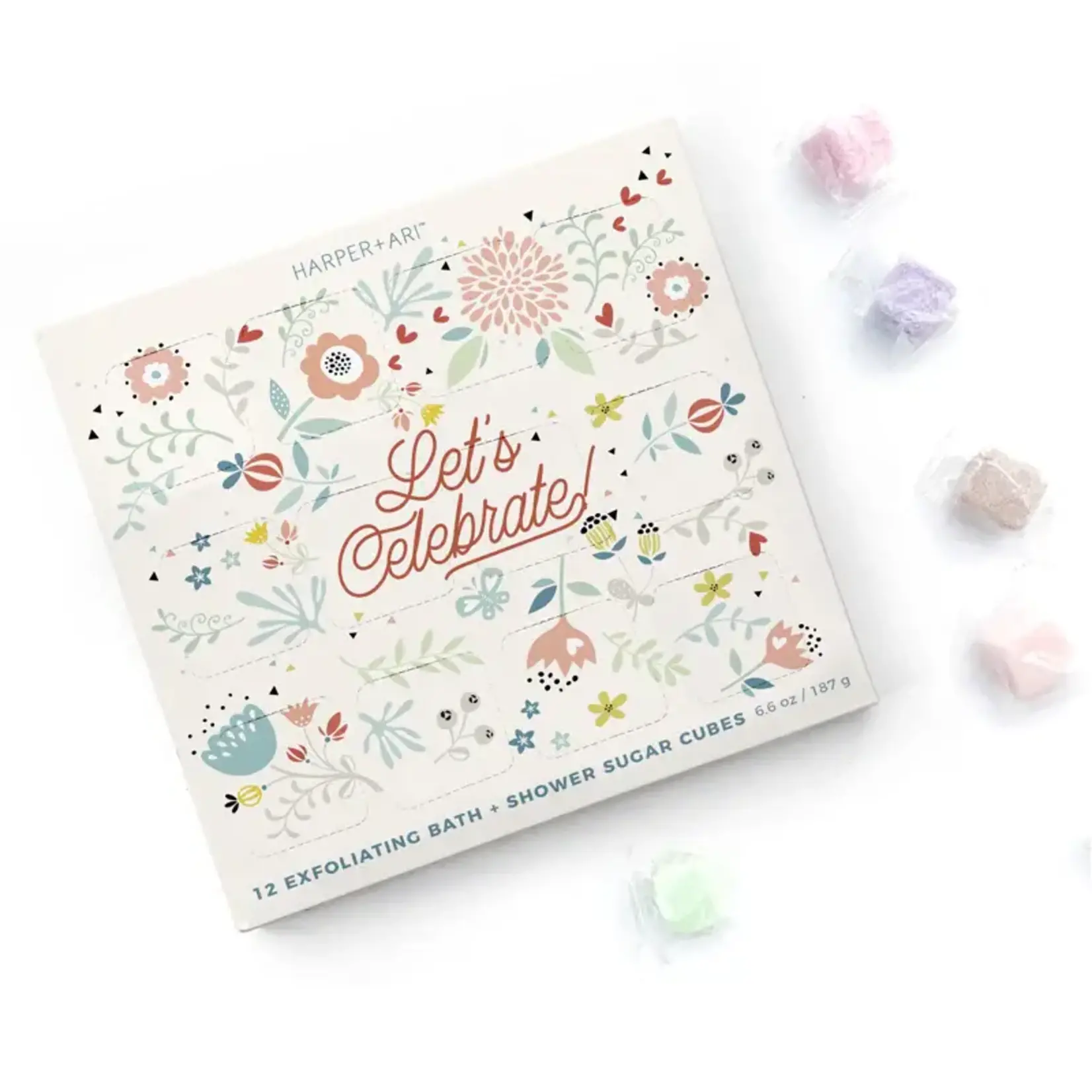 Harper + Ari Let's Celebrate Exfoliating Sugar Cubes Gift Box Set