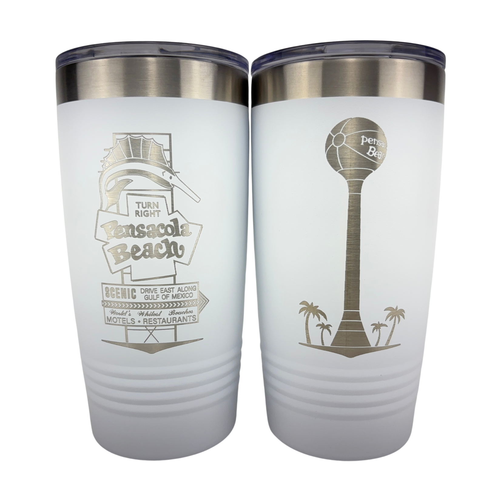 Double Sided 20 oz Tumbler PB Sign/BeachBall