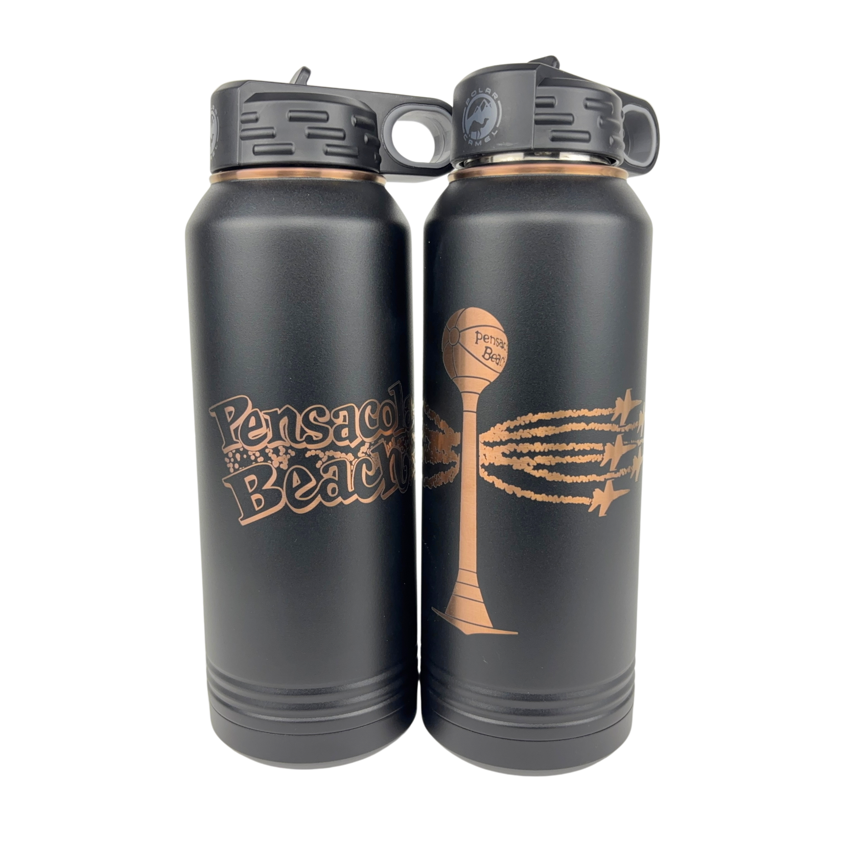 Prim In Proper Water Bottle 32 oz  PB Font/Ball/Blues