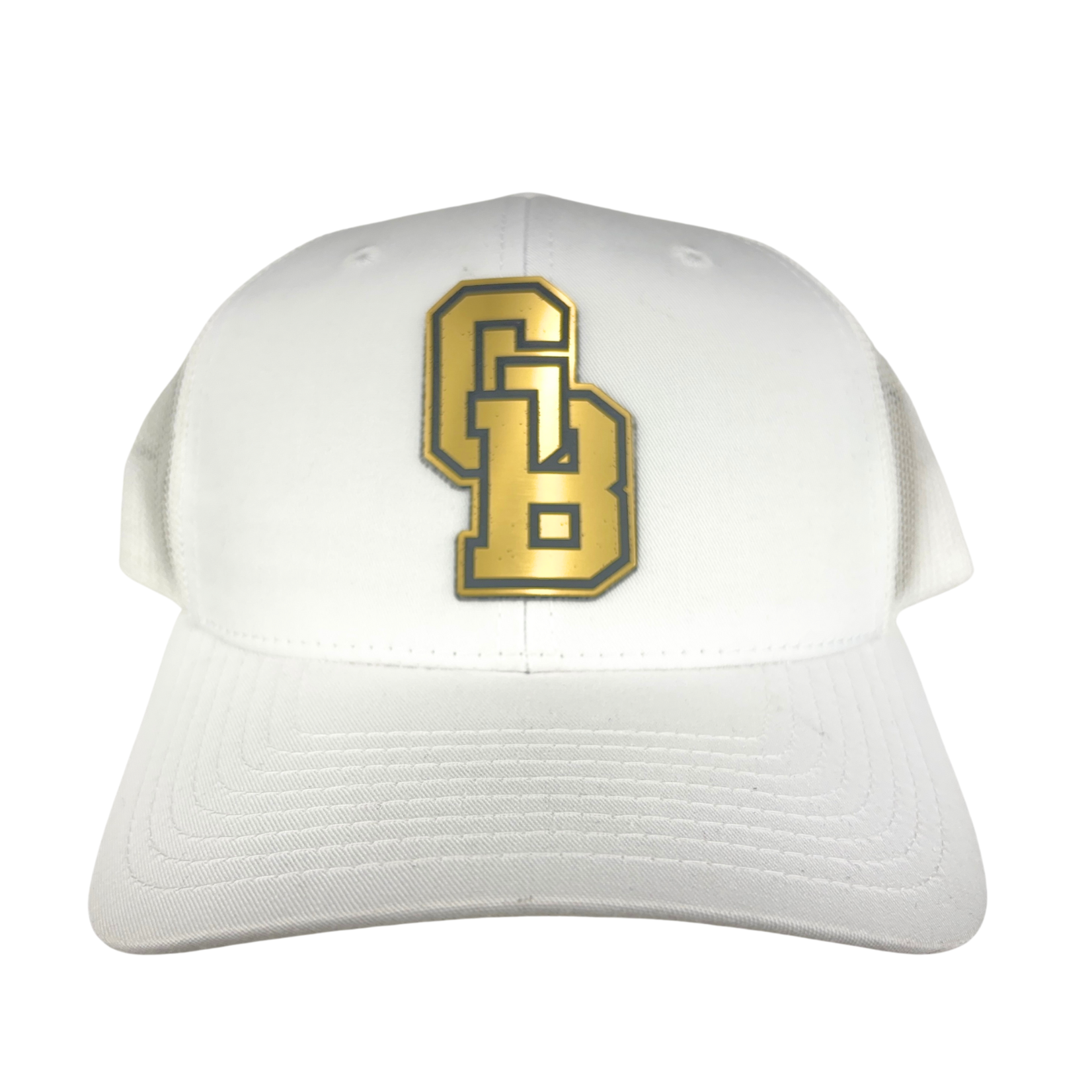 Prim In Proper Trucker Hat Cap Block GB Acrylic Gold