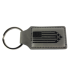 Prim In Proper Keychain 2x1" Flag Delta Jets