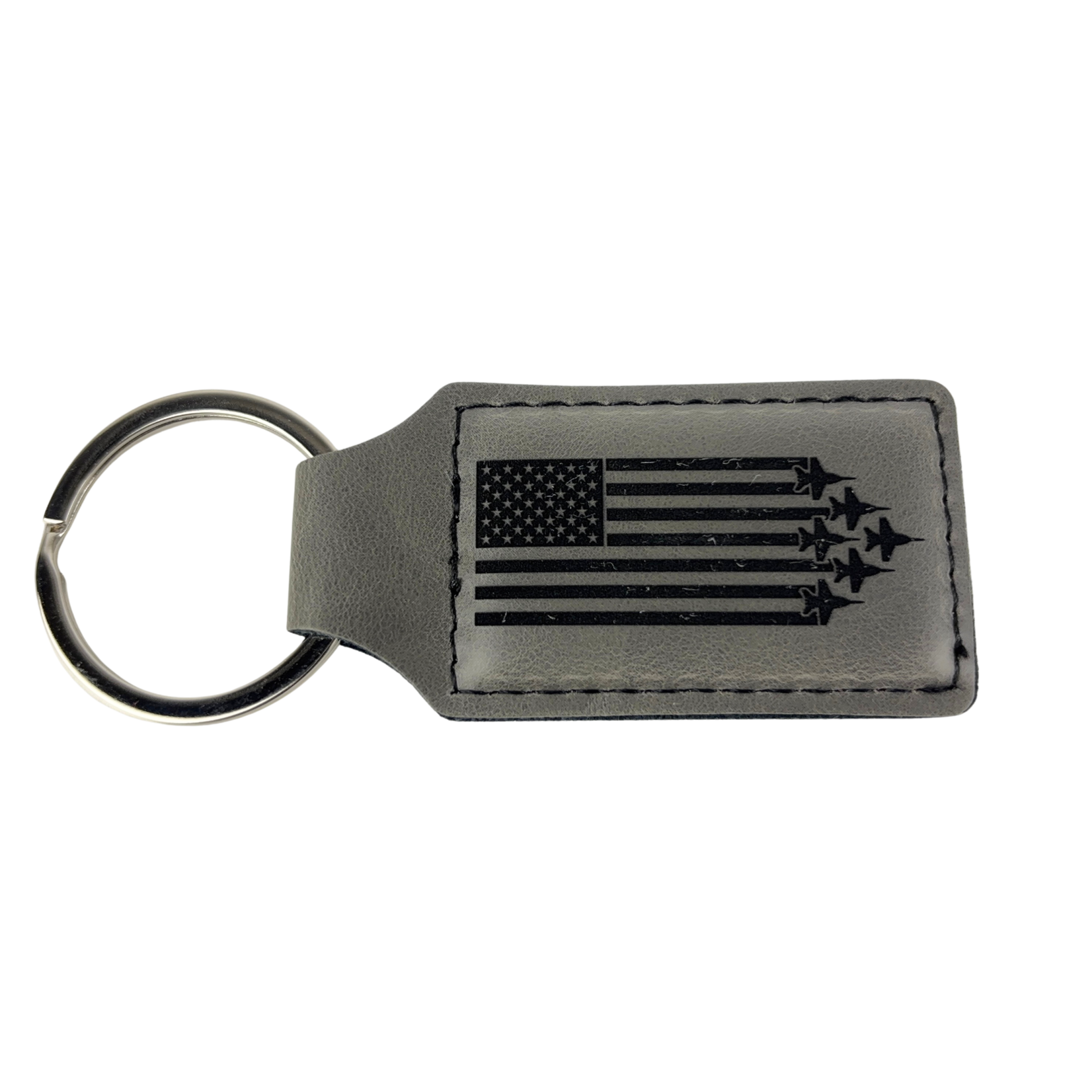 Prim In Proper Keychain 2x1" Flag Delta Jets