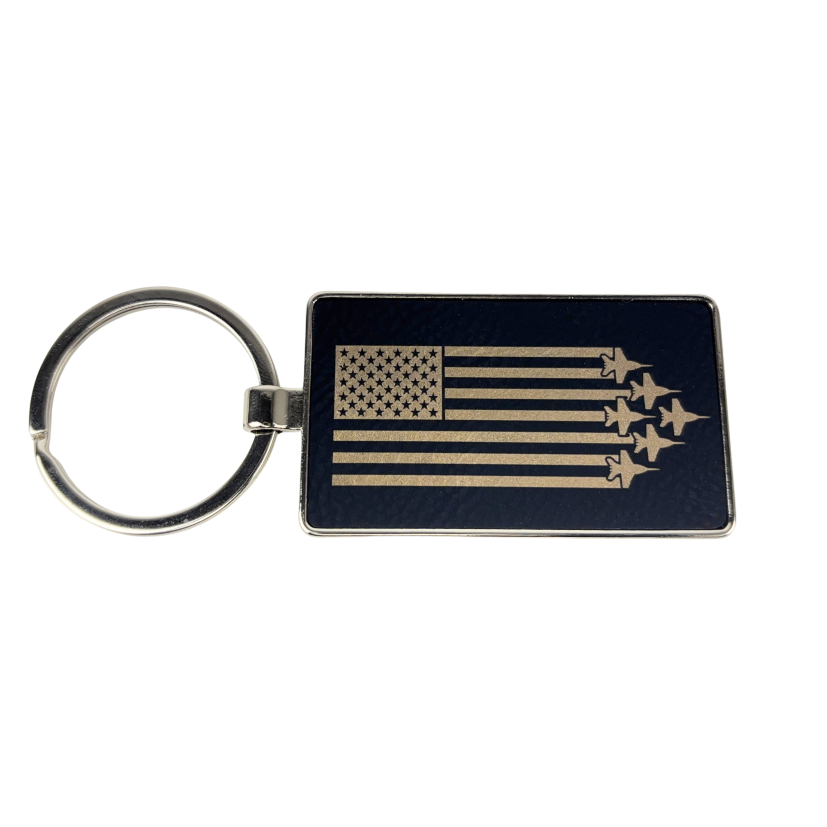 Prim In Proper Keychain 2x1" Flag Delta Jets