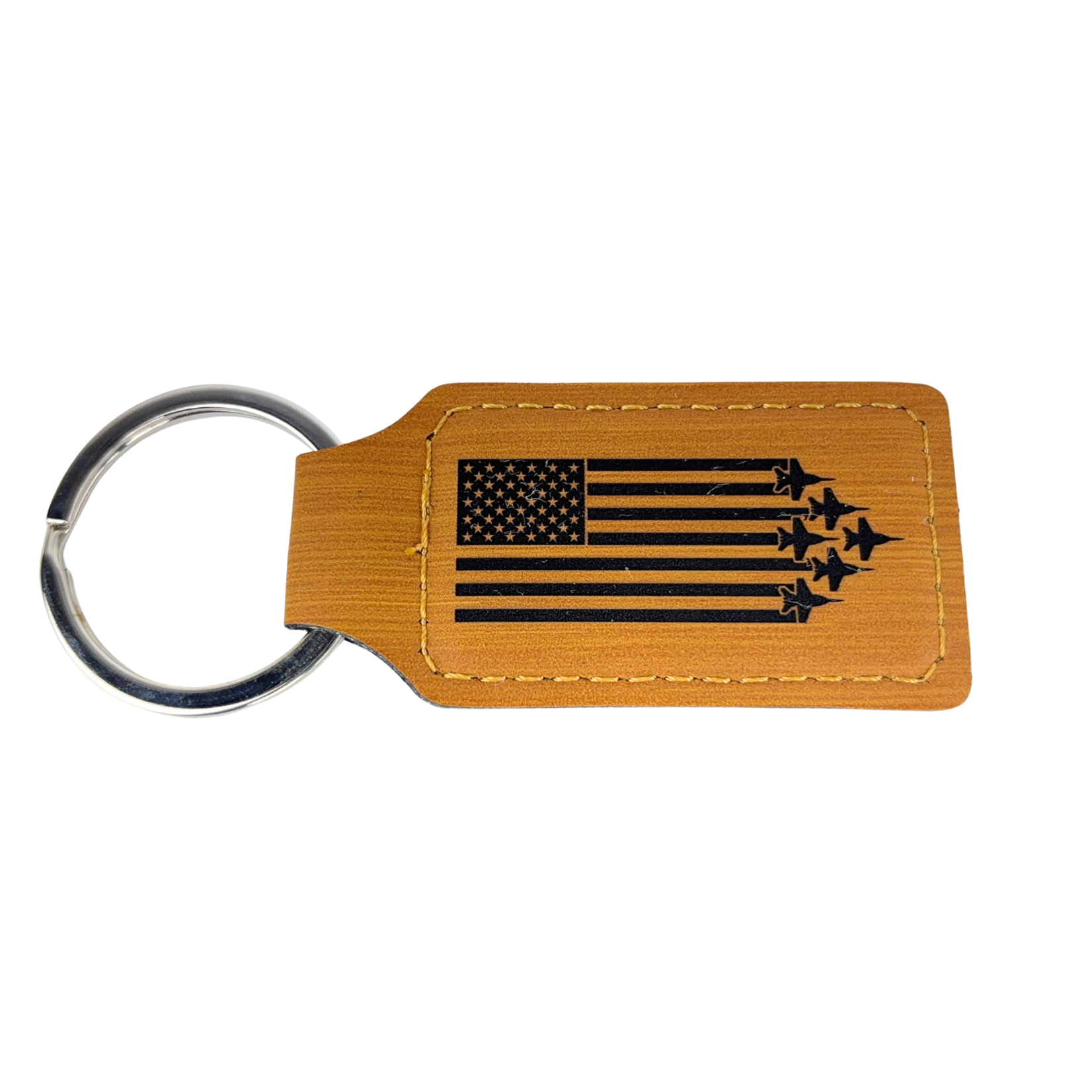 Prim In Proper Keychain 2x1" Flag Delta Jets