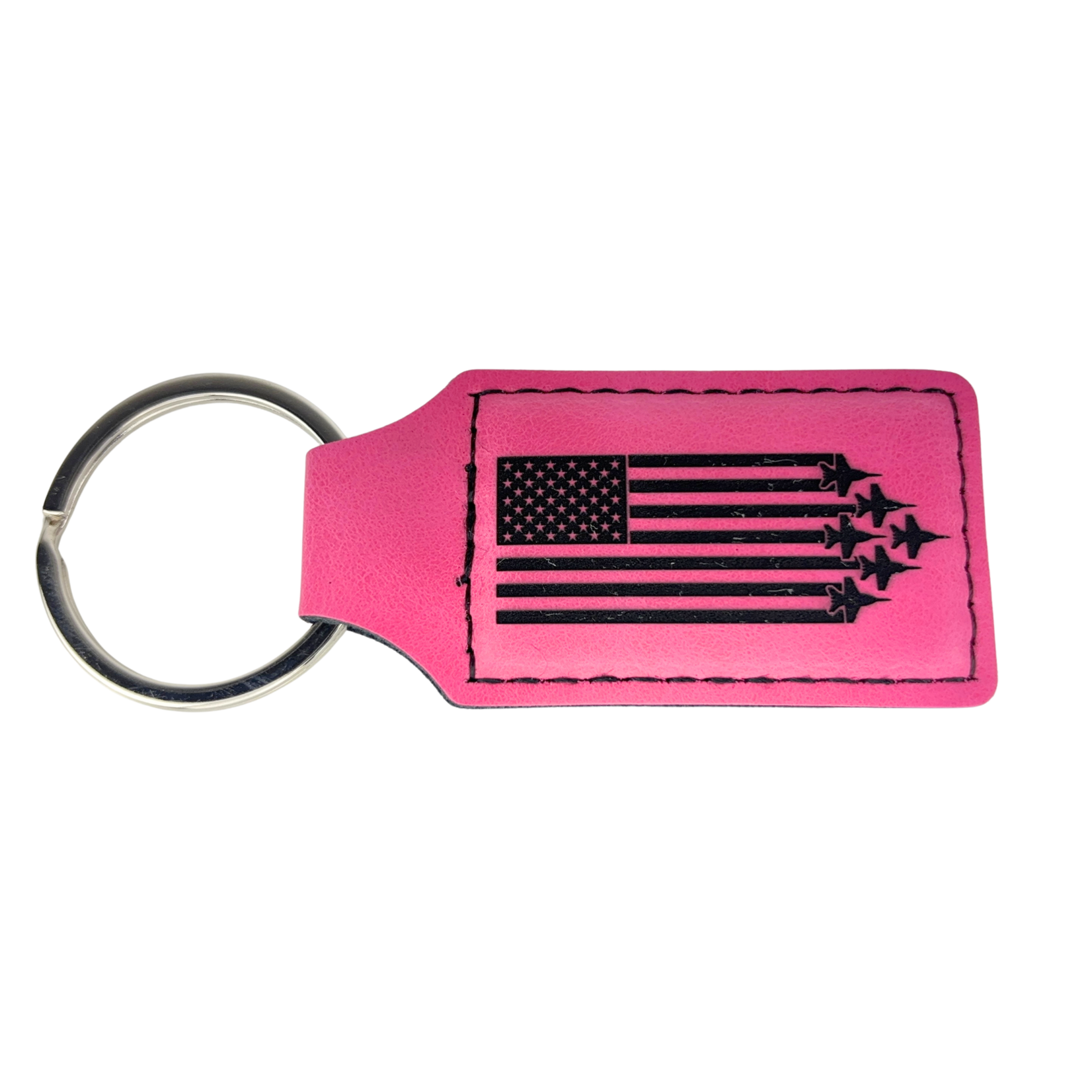 Prim In Proper Keychain 2x1" Flag Delta Jets