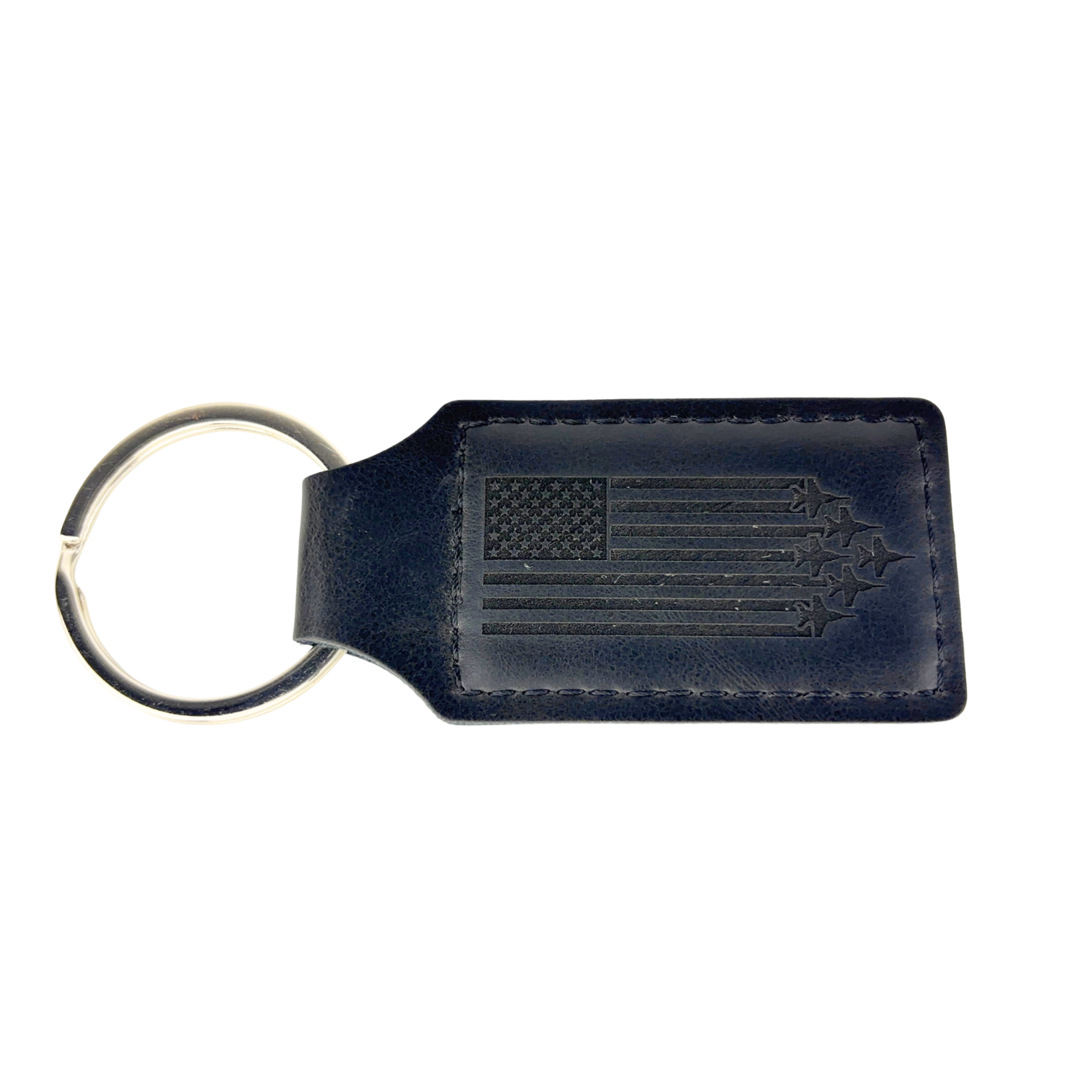 Prim In Proper Keychain 2x1" Flag Delta Jets