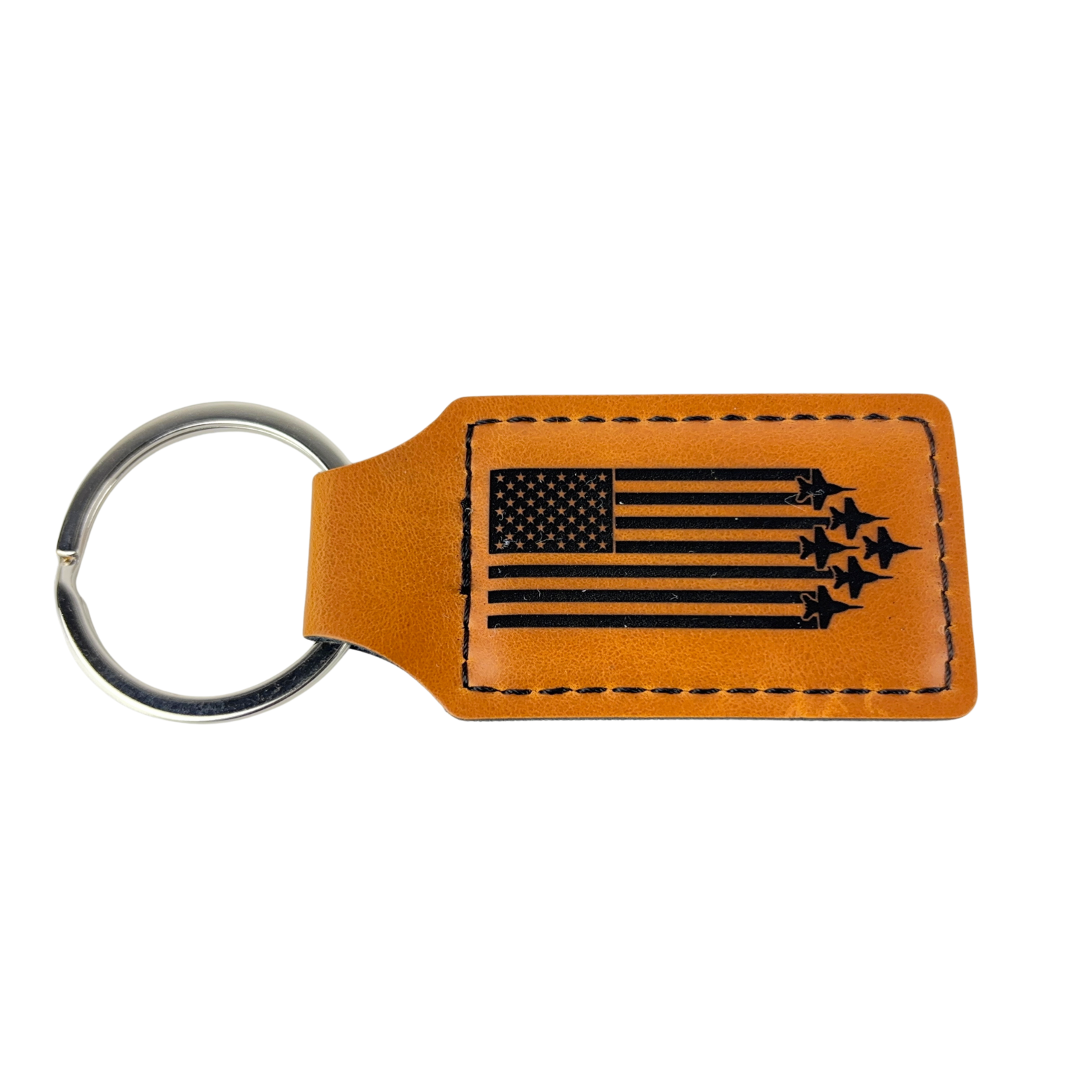 Prim In Proper Keychain 2x1" Flag Delta Jets